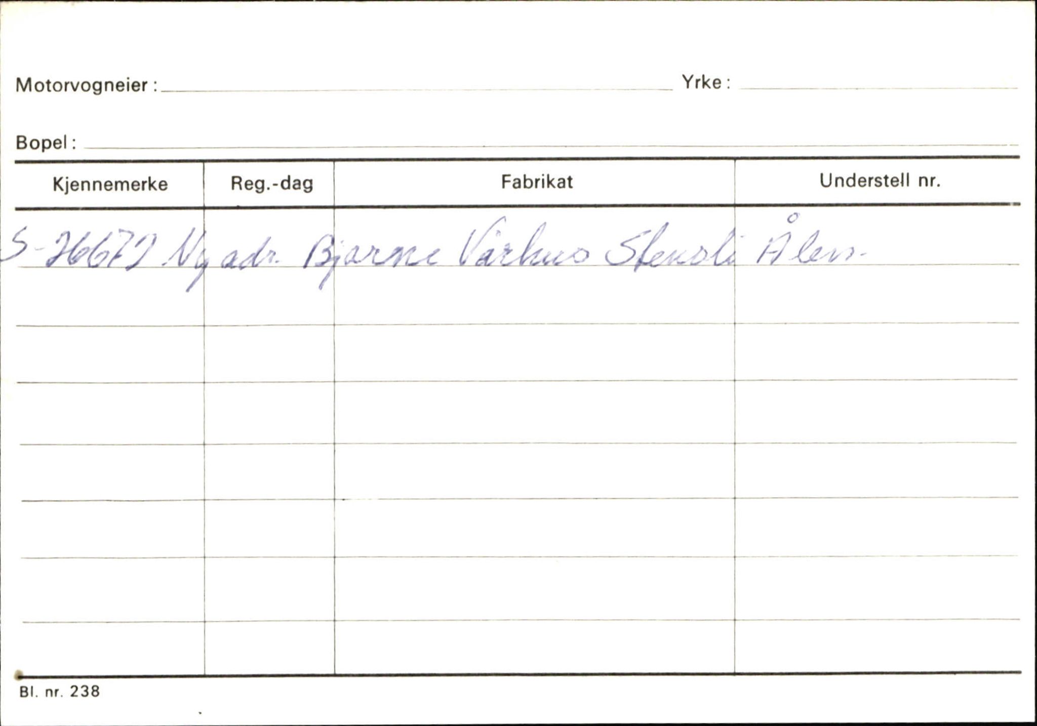 Statens vegvesen, Sogn og Fjordane vegkontor, SAB/A-5301/4/F/L0125: Eigarregister Sogndal V-Å. Aurland A-Å. Fjaler A-N, 1945-1975, s. 119