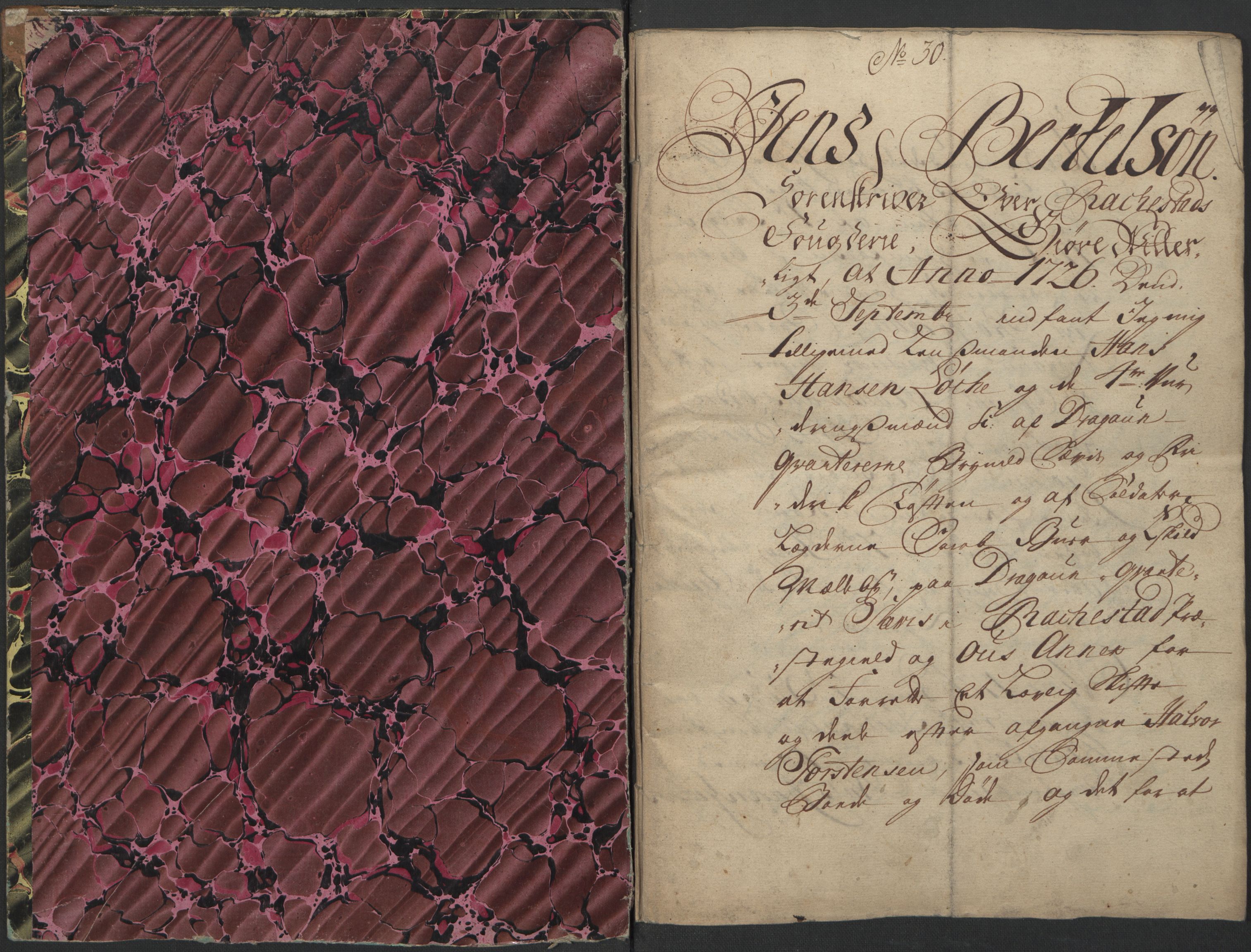 Forsvaret, Generalauditøren, AV/RA-RAFA-1772/F/Fj/Fjb/L0002: Skifter nr. 30 - 59 (1726, 1727), 1726-1727, s. 2