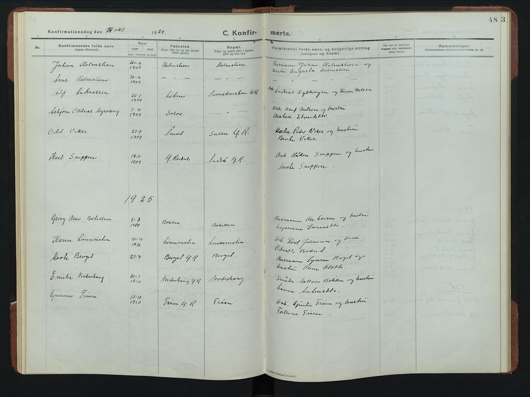 Rendalen prestekontor, AV/SAH-PREST-054/H/Ha/Hab/L0008: Klokkerbok nr. 8, 1914-1948, s. 48