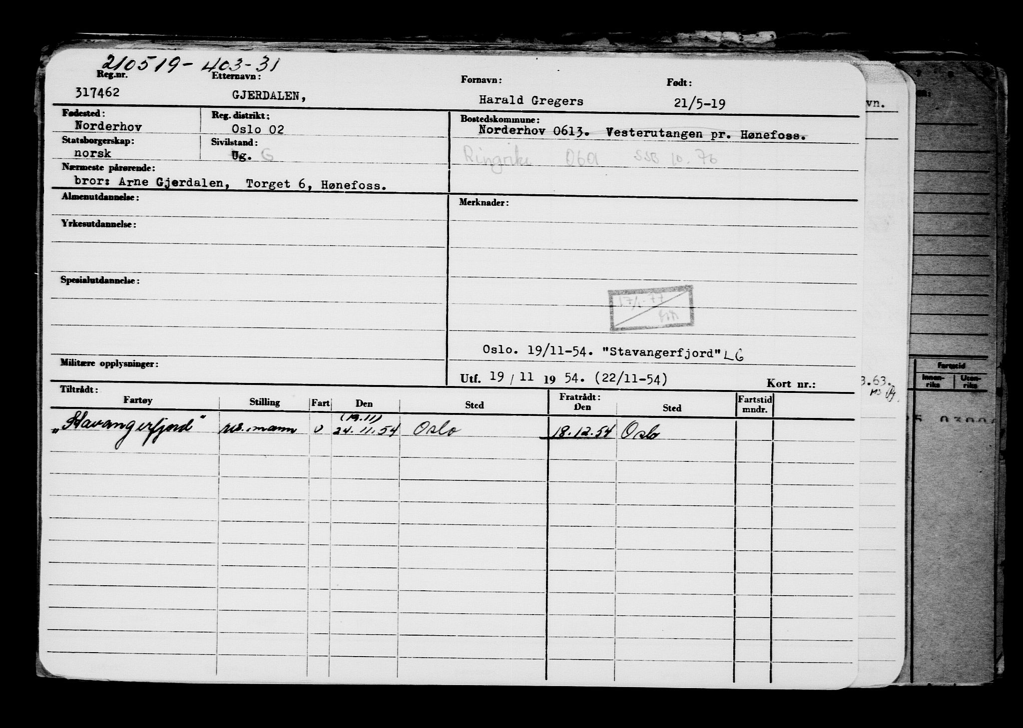 Direktoratet for sjømenn, AV/RA-S-3545/G/Gb/L0169: Hovedkort, 1919, s. 29