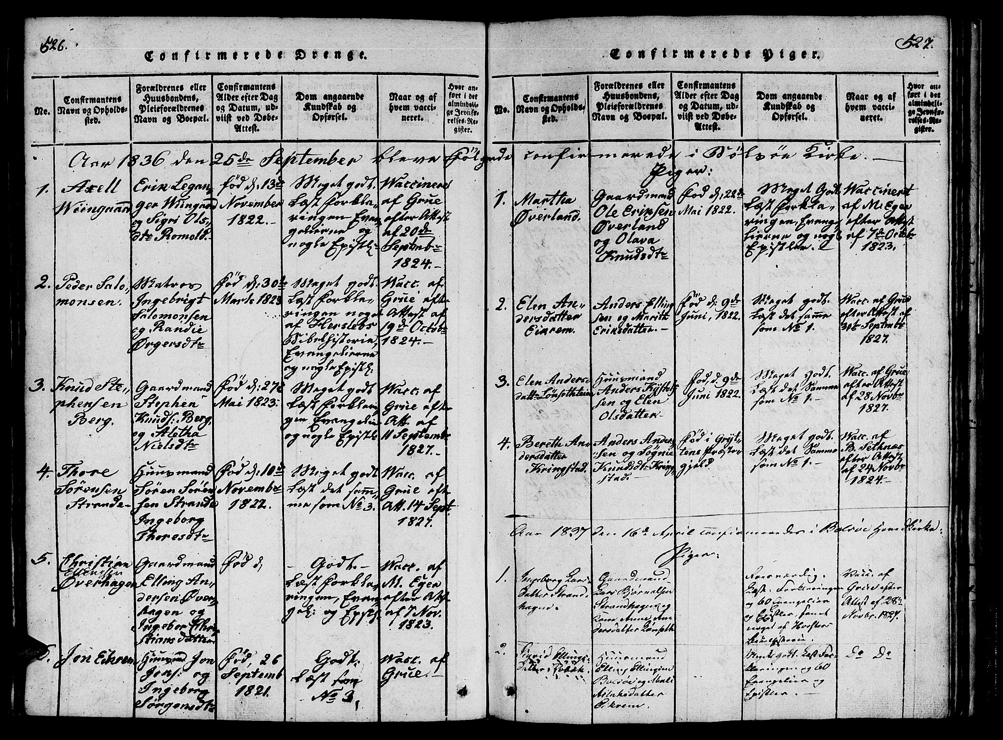 Ministerialprotokoller, klokkerbøker og fødselsregistre - Møre og Romsdal, AV/SAT-A-1454/555/L0652: Ministerialbok nr. 555A03, 1817-1843, s. 526-527