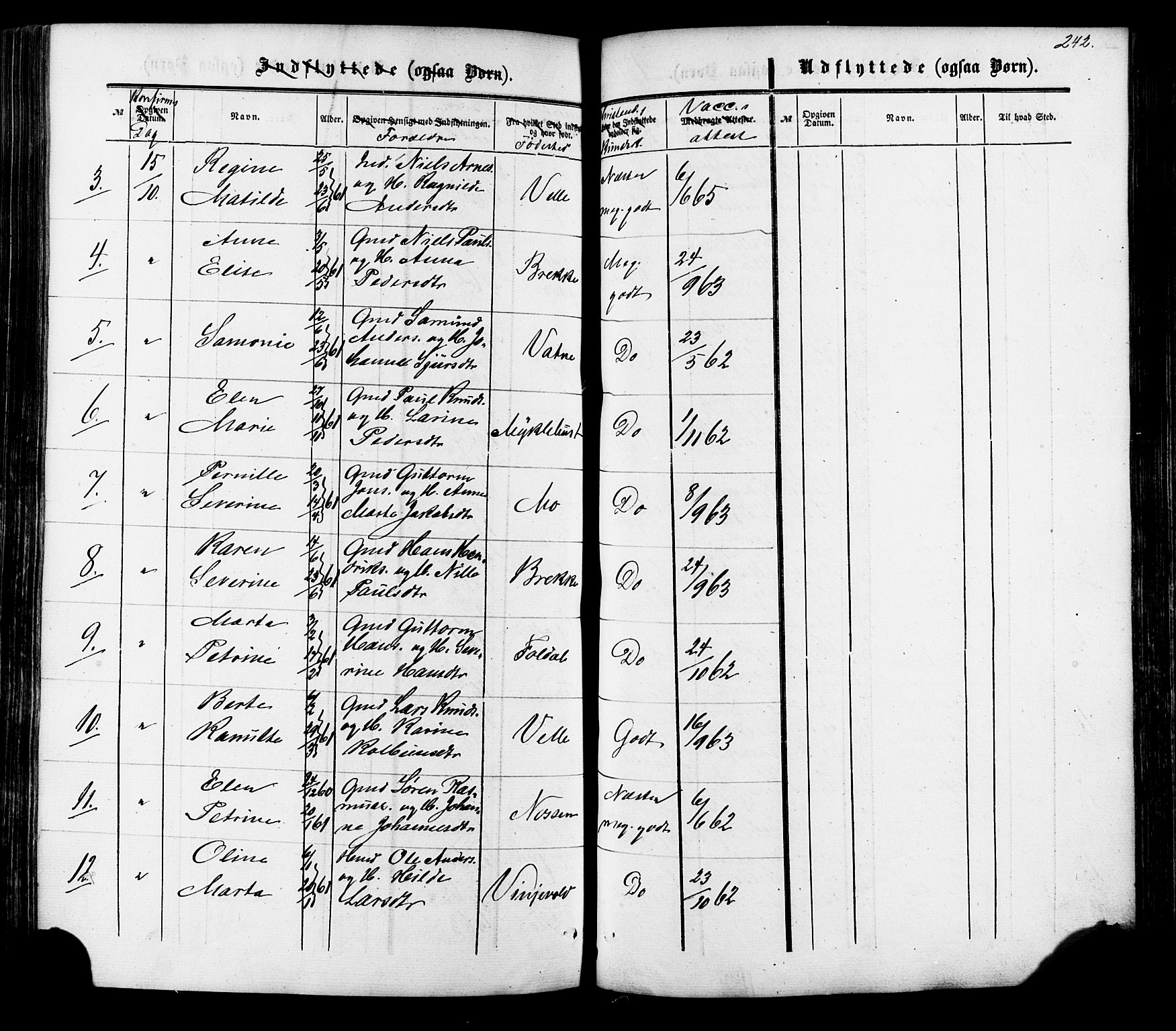 Ministerialprotokoller, klokkerbøker og fødselsregistre - Møre og Romsdal, AV/SAT-A-1454/513/L0175: Ministerialbok nr. 513A02, 1856-1877, s. 242