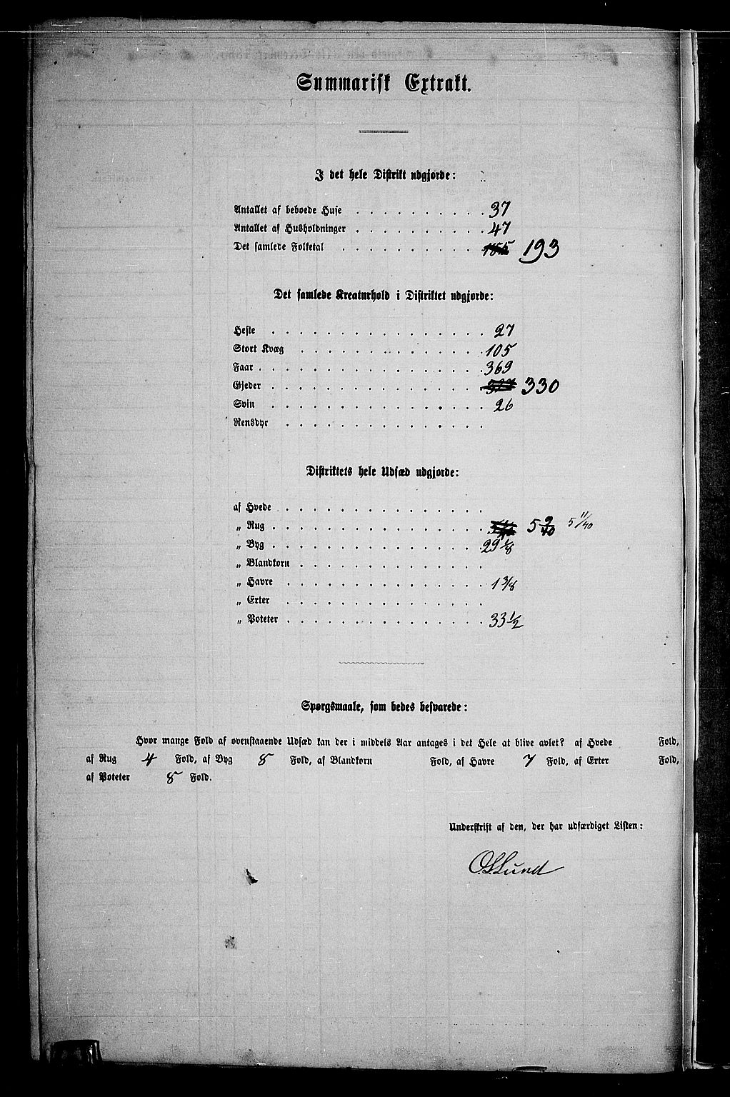 RA, Folketelling 1865 for 0513P Skjåk prestegjeld, 1865, s. 105