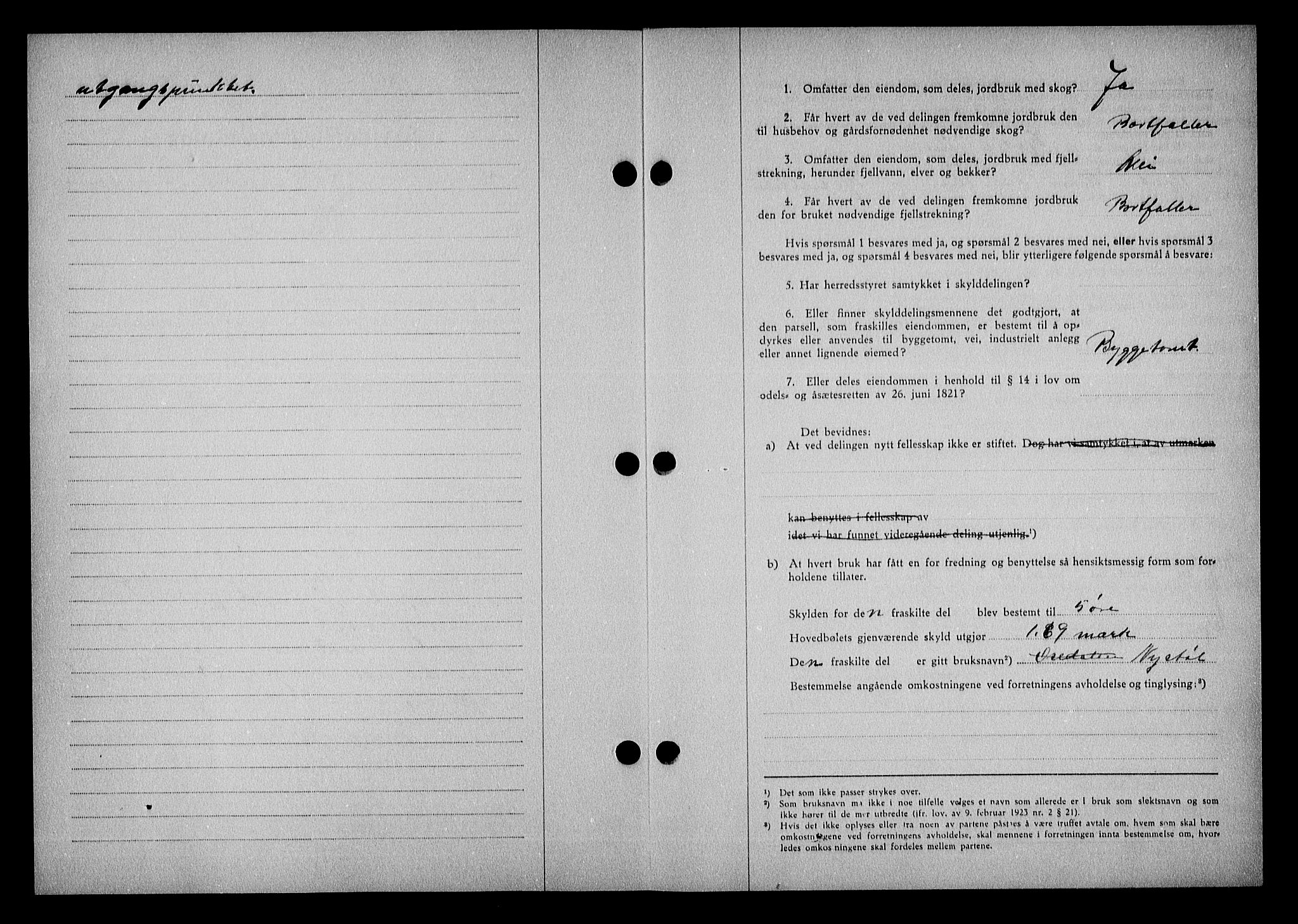 Nedenes sorenskriveri, SAK/1221-0006/G/Gb/Gba/L0048: Pantebok nr. A-II, 1940-1941, Dagboknr: 1015/1941