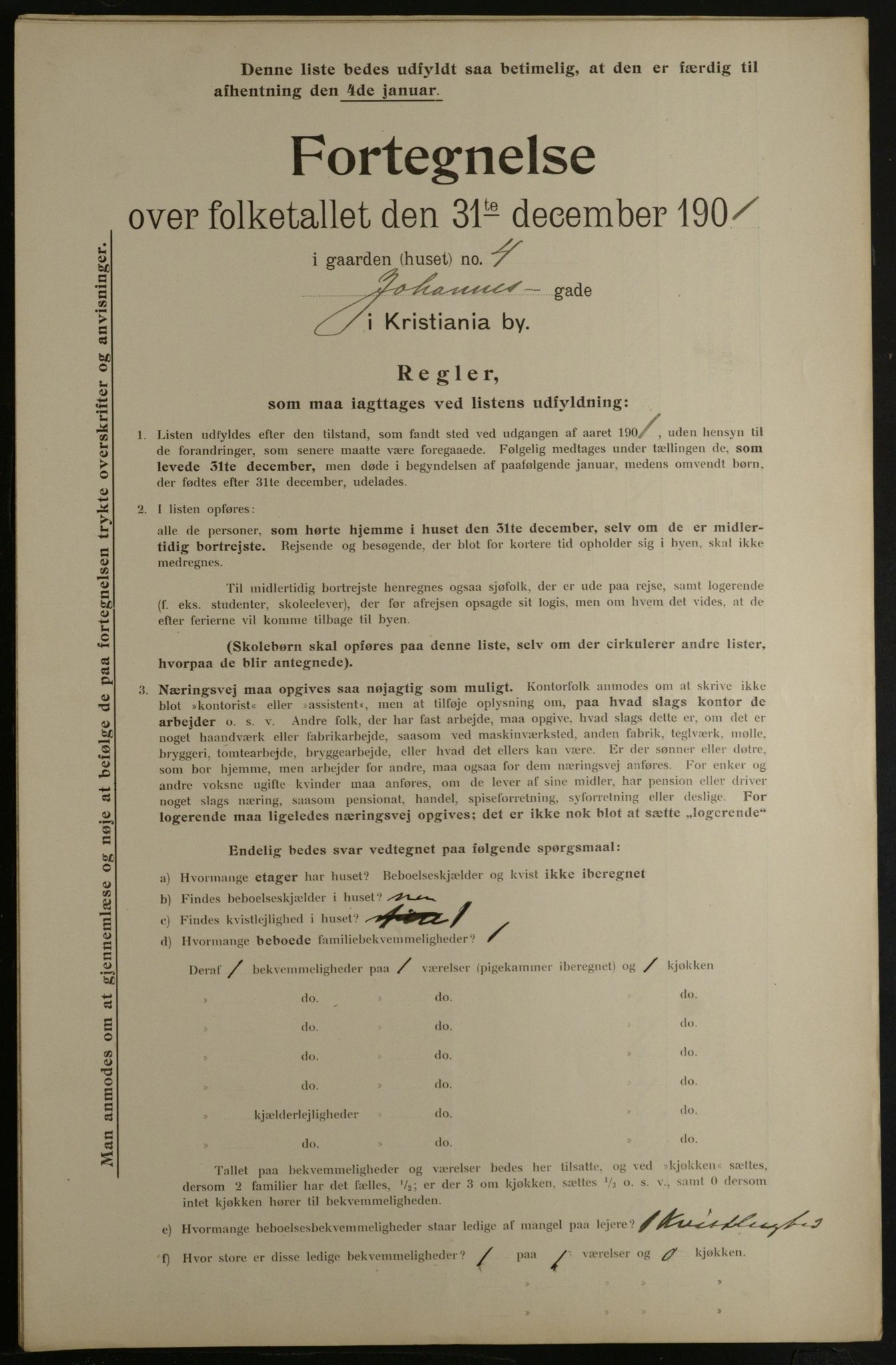 OBA, Kommunal folketelling 31.12.1901 for Kristiania kjøpstad, 1901, s. 7334