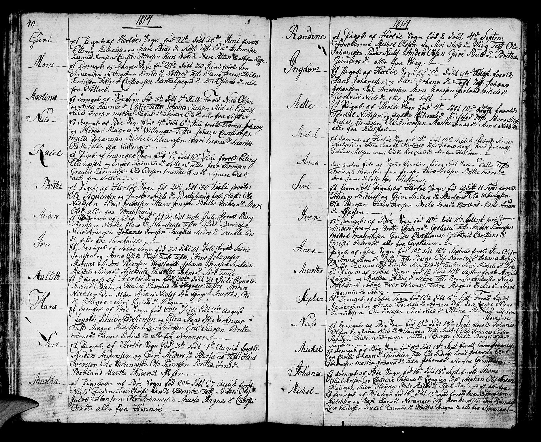 Manger sokneprestembete, AV/SAB-A-76801/H/Haa: Ministerialbok nr. A 2, 1792-1815, s. 136