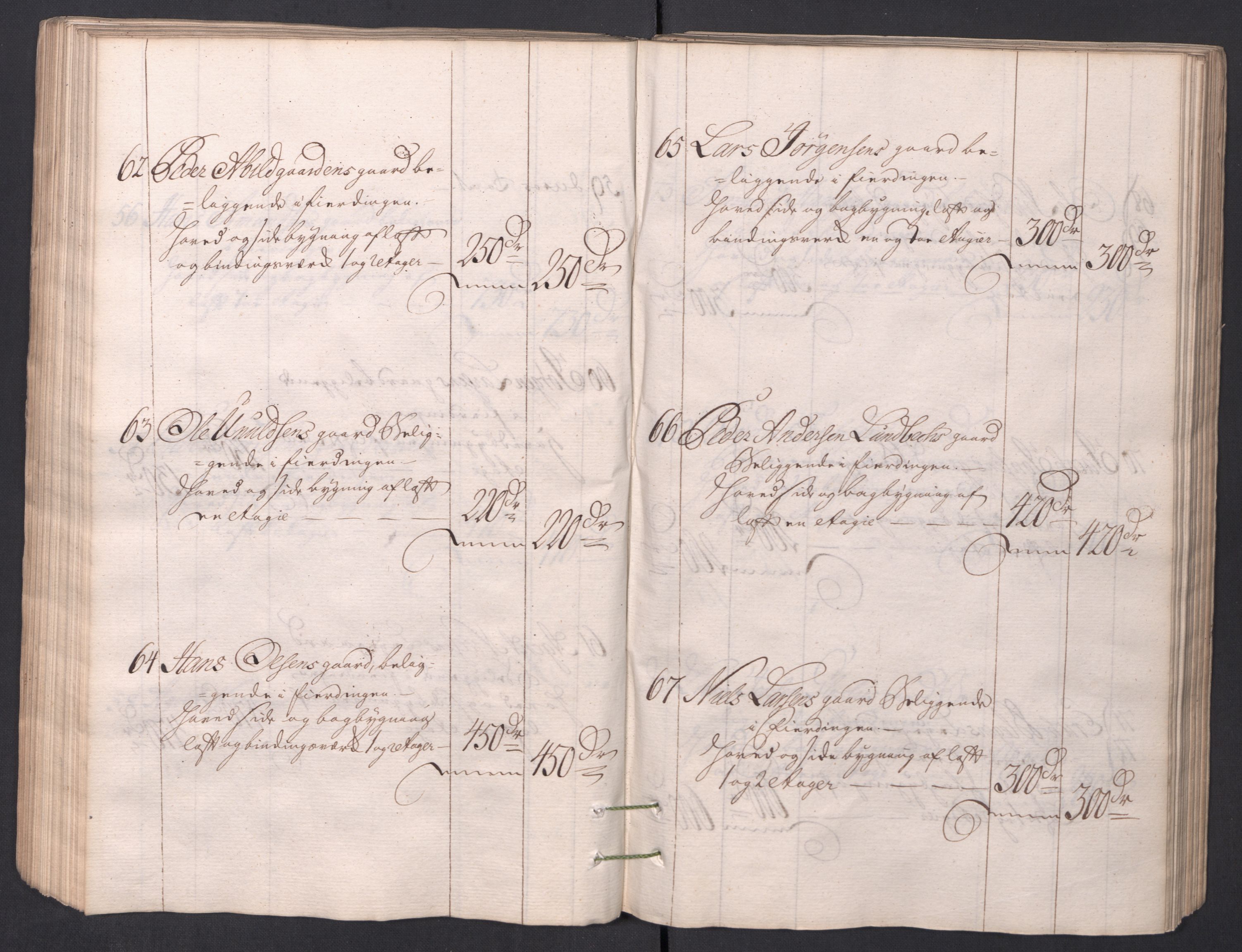Kristiania stiftamt, AV/SAO-A-10386/I/Ia/L0001/0002: Branntakster / Christiania, 1766-1767