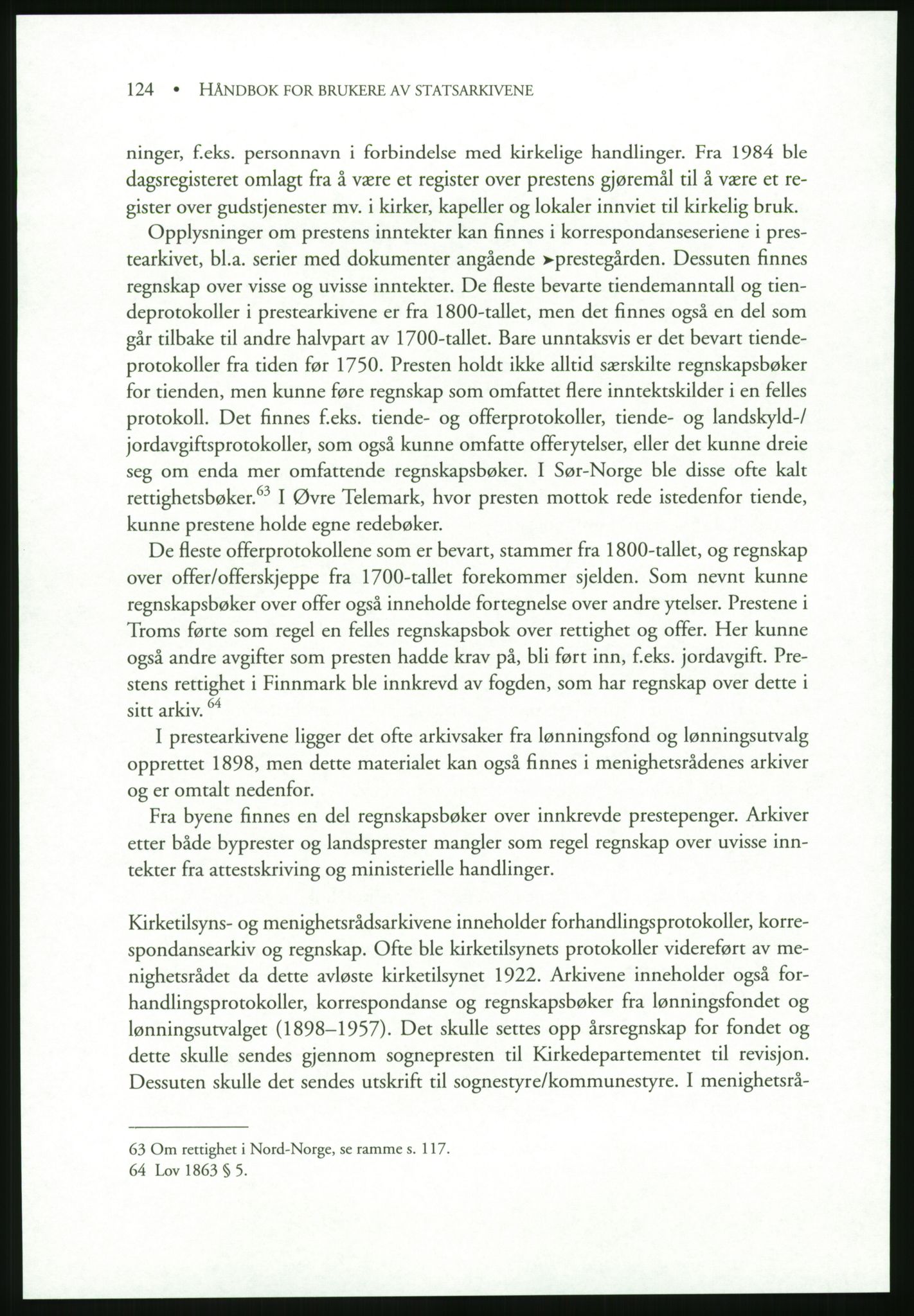 Publikasjoner utgitt av Arkivverket, PUBL/PUBL-001/B/0019: Liv Mykland: Håndbok for brukere av statsarkivene (2005), 2005, s. 124