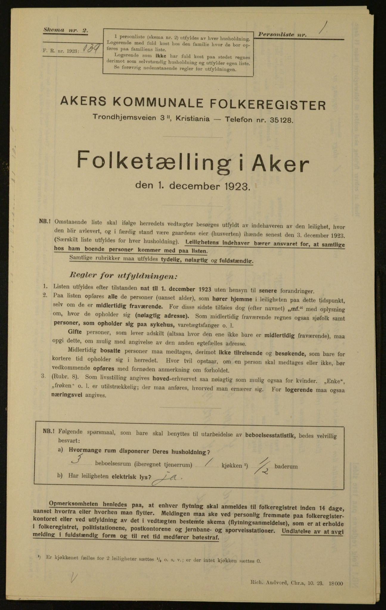 , Kommunal folketelling 1.12.1923 for Aker, 1923, s. 792