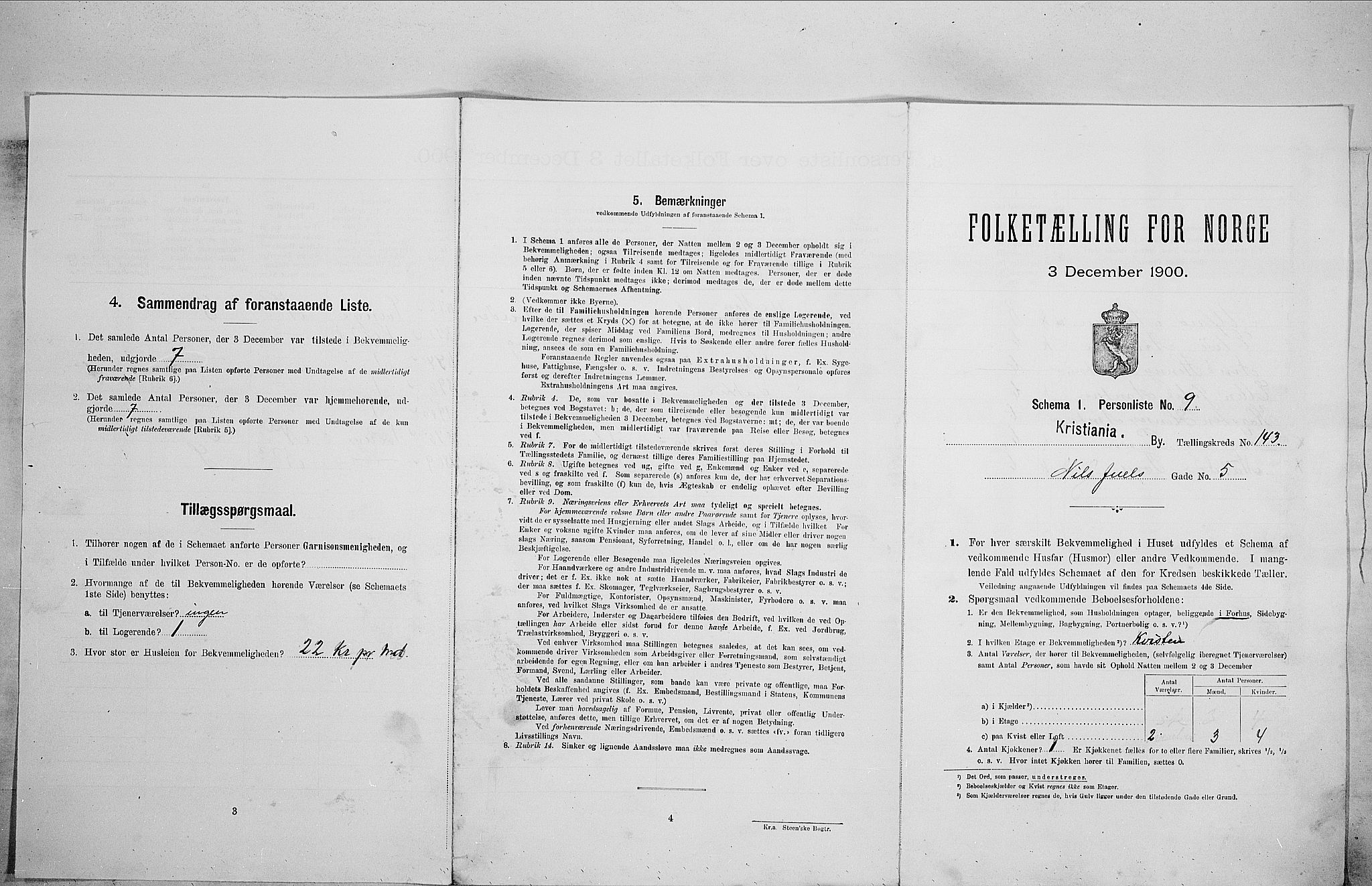 SAO, Folketelling 1900 for 0301 Kristiania kjøpstad, 1900, s. 63703