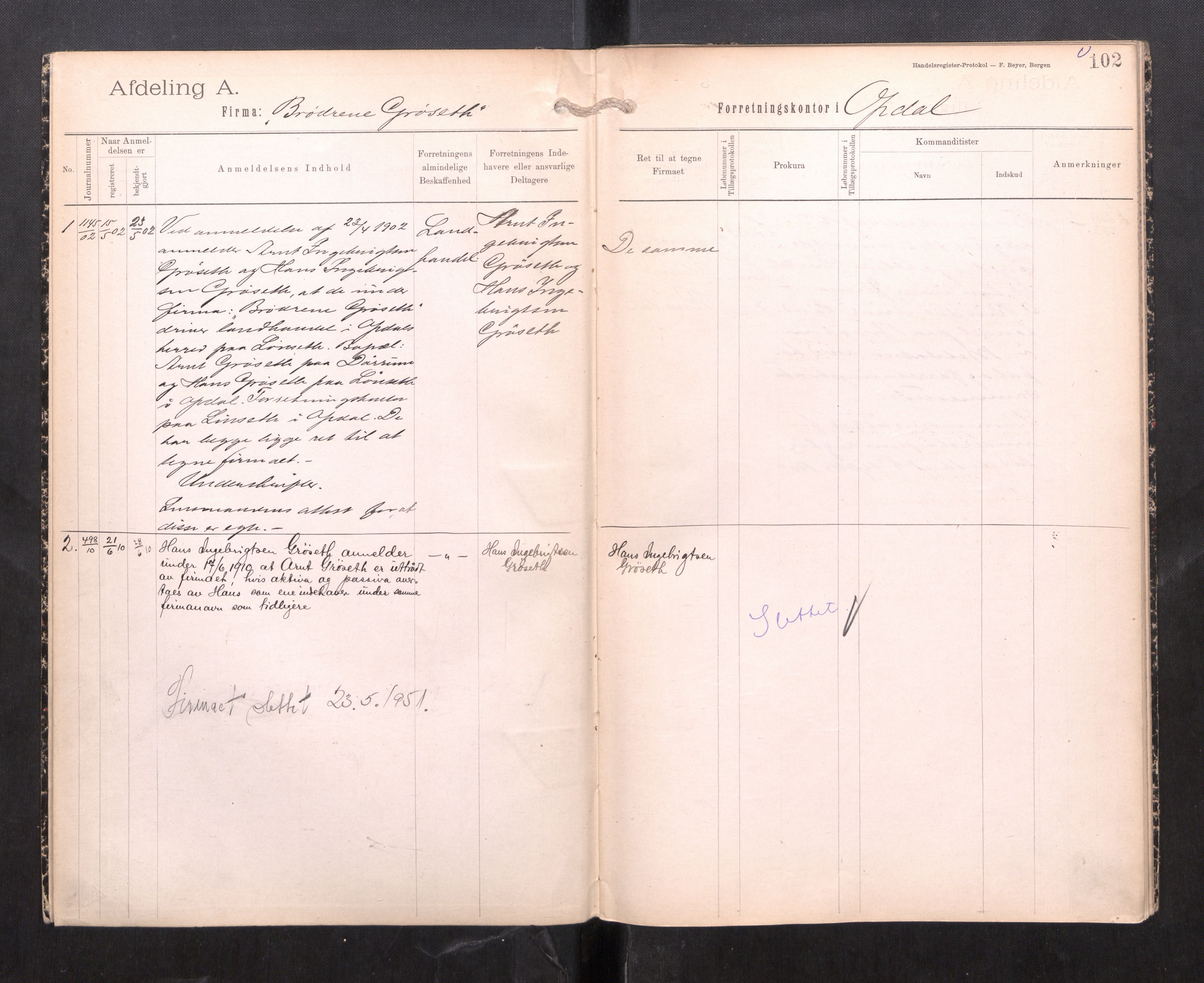 Orkdal sorenskriveri, AV/SAT-A-4169/2/J/Ja/Jaa/L0003: Firmaregister A, 1901-1913, s. 3