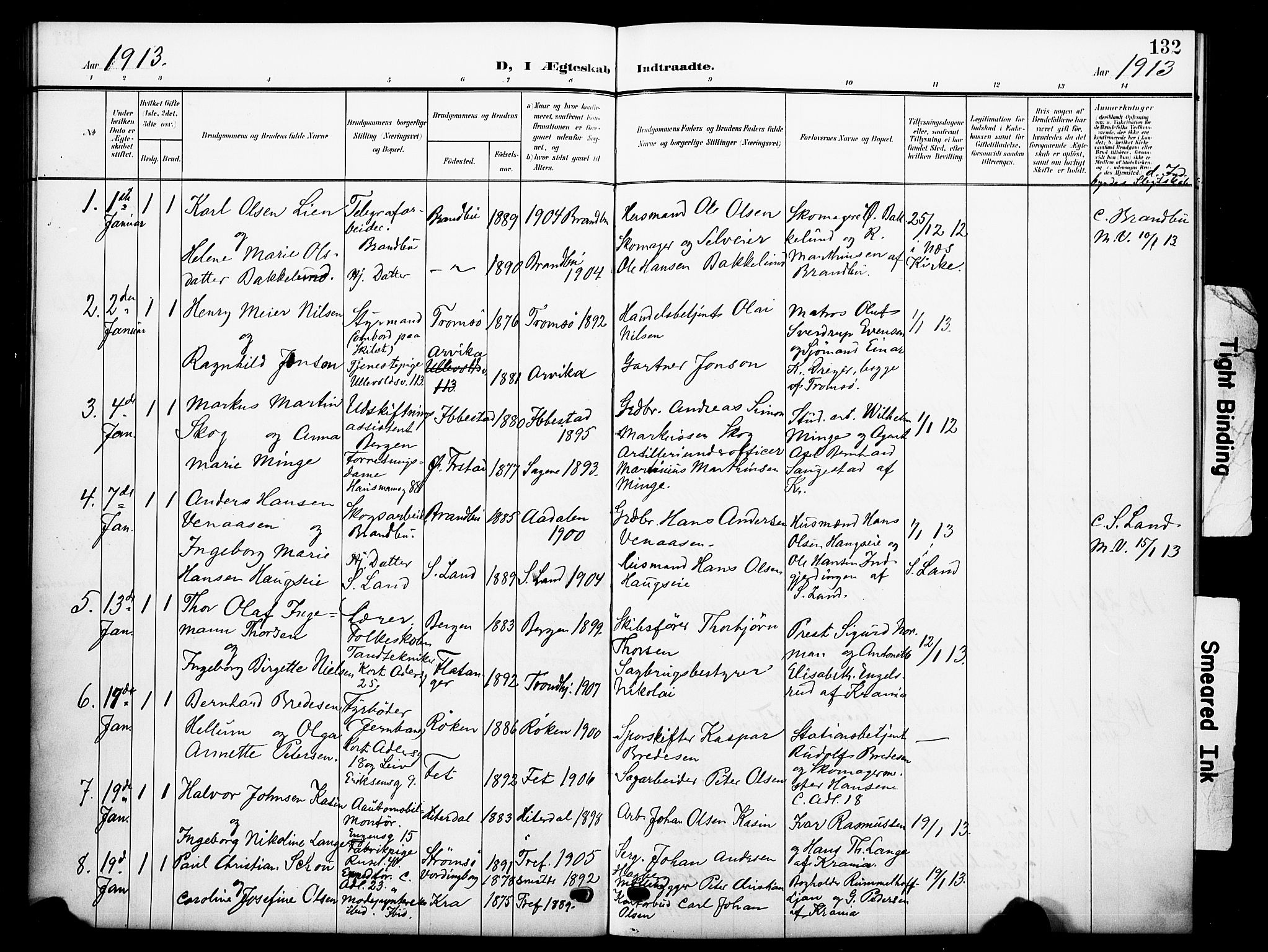 Johannes prestekontor Kirkebøker, AV/SAO-A-10852/F/Fa/L0010: Ministerialbok nr. 10, 1907-1919, s. 132