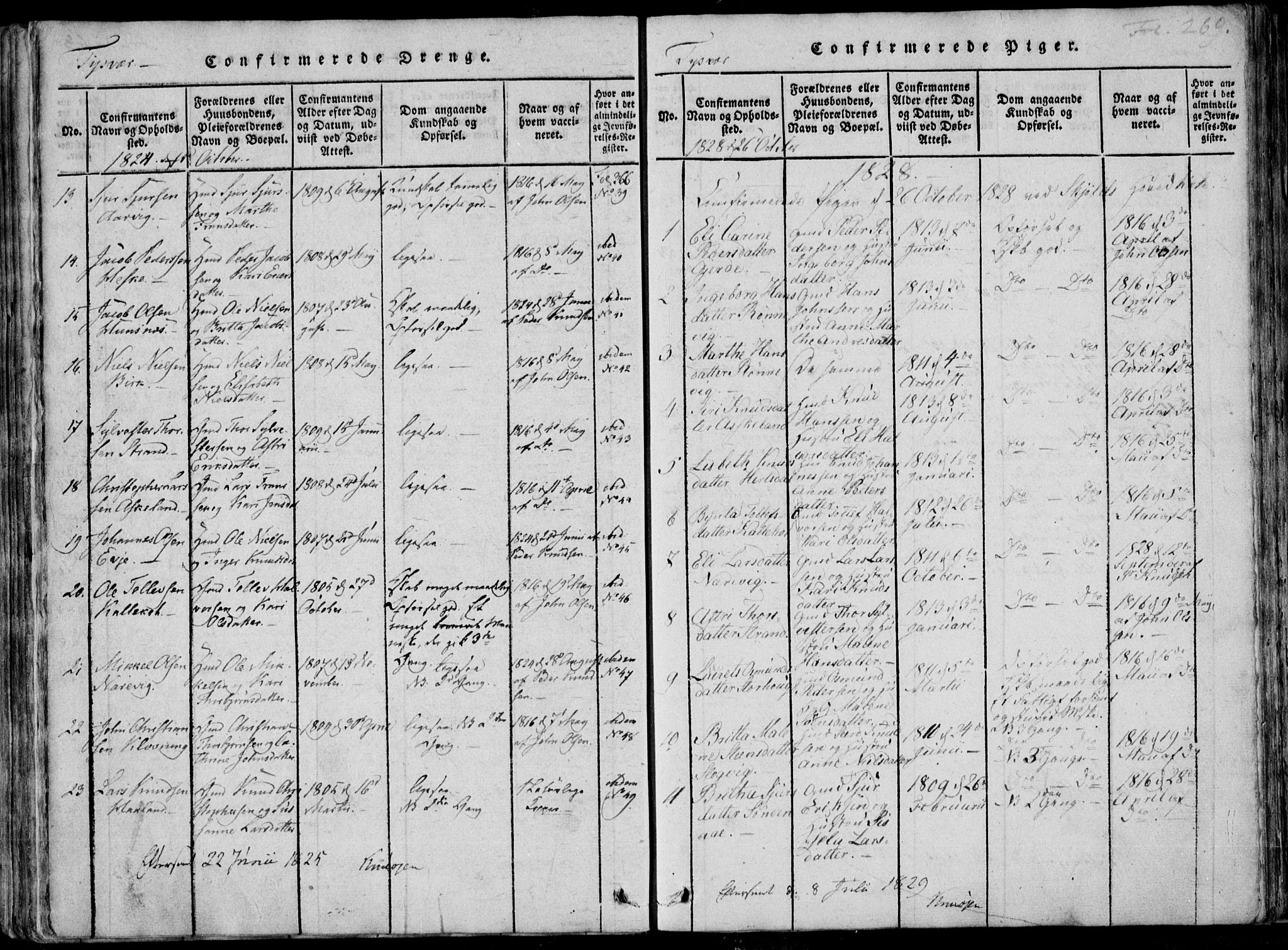 Skjold sokneprestkontor, SAST/A-101847/H/Ha/Haa/L0004: Ministerialbok nr. A 4 /1, 1815-1830, s. 269