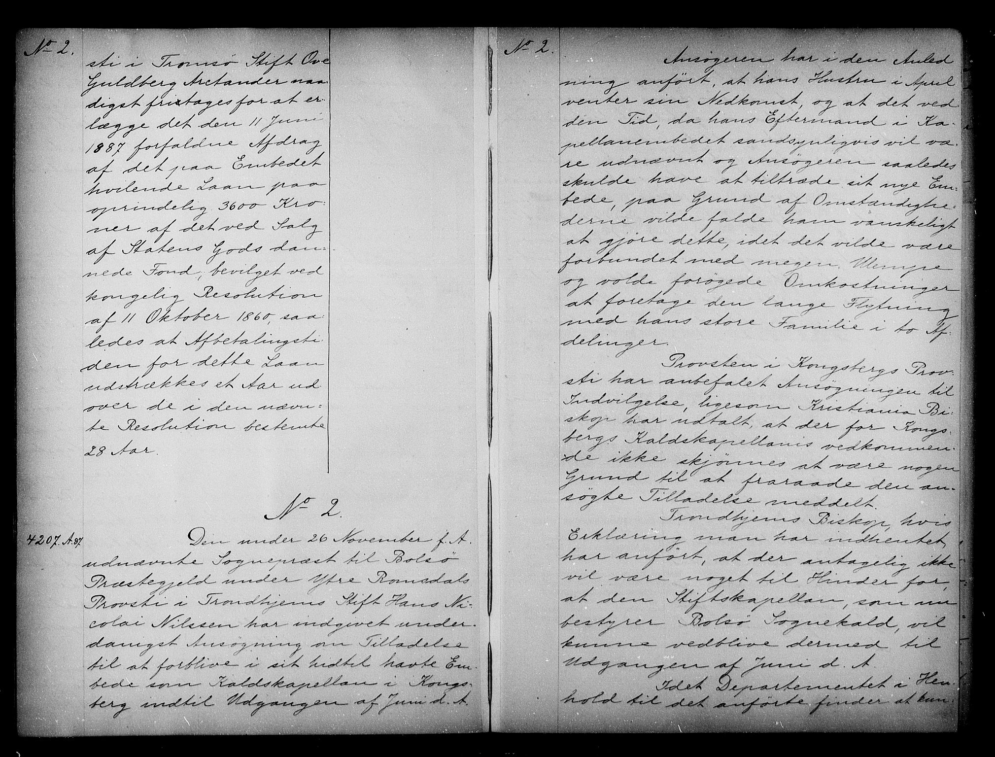 Kirke- og undervisningsdepartementet, Kontoret  for kirke og geistlighet A, AV/RA-S-1007/A/Aa/L0235: Referatprotokoll bd. 1. Ref.nr. 1-201, 1888