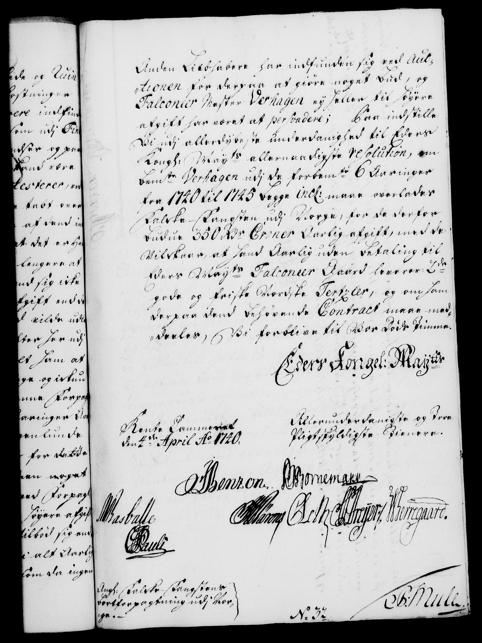 Rentekammeret, Kammerkanselliet, RA/EA-3111/G/Gf/Gfa/L0023: Norsk relasjons- og resolusjonsprotokoll (merket RK 52.23), 1740, s. 308