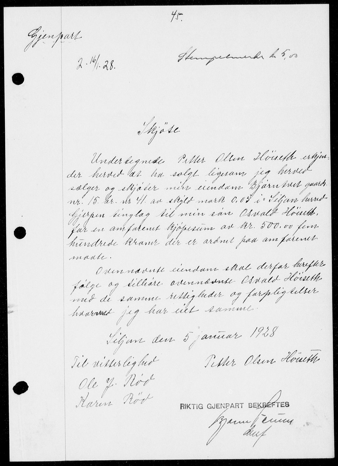 Gjerpen sorenskriveri, SAKO/A-216/G/Ga/Gaa/L0048: Pantebok nr. I 48 og 50-51, 1926-1928, Tingl.dato: 16.01.1928