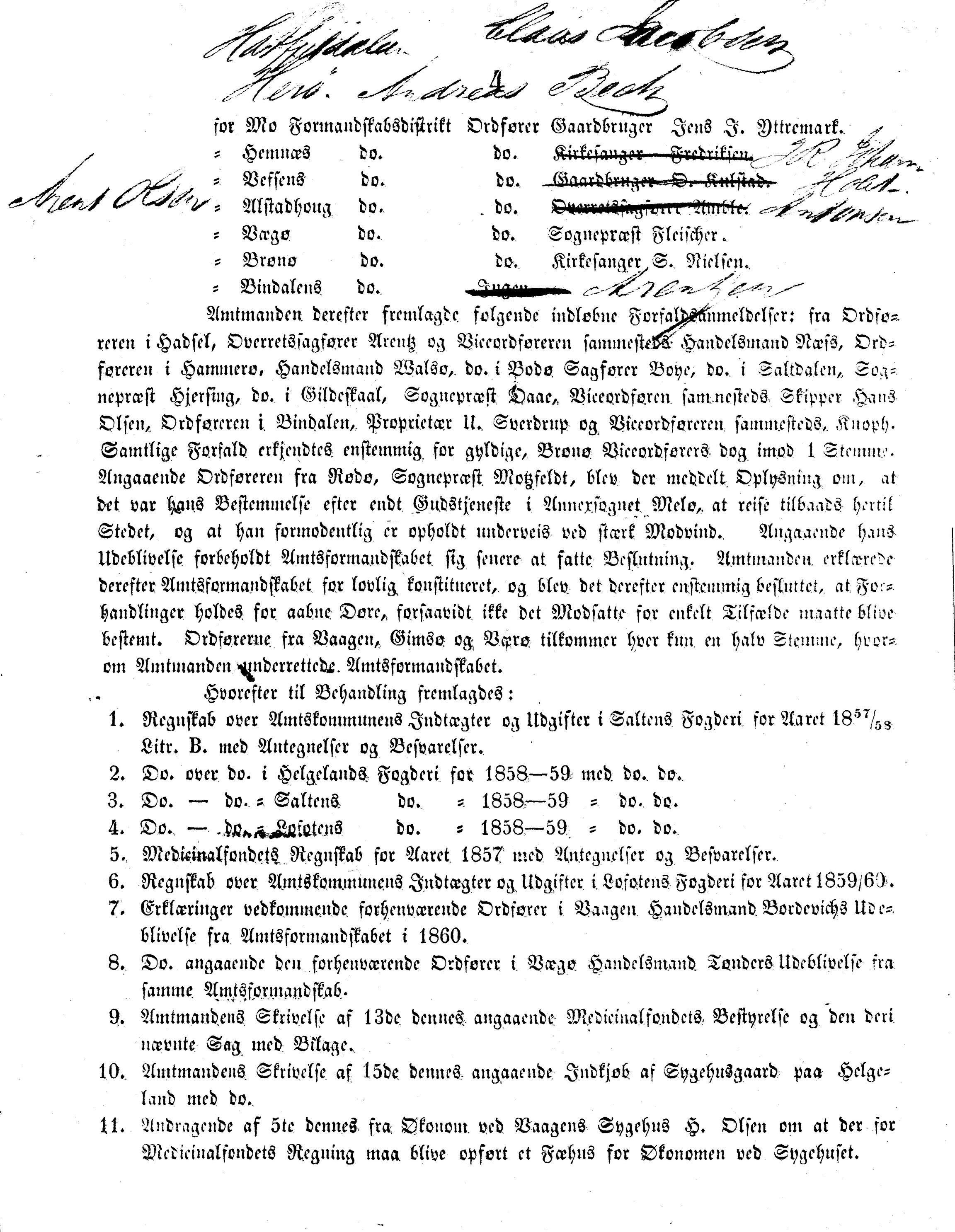 Nordland Fylkeskommune. Fylkestinget, AIN/NFK-17/176/A/Ac/L0004: Fylkestingsforhandlinger 1861-1865, 1861-1865