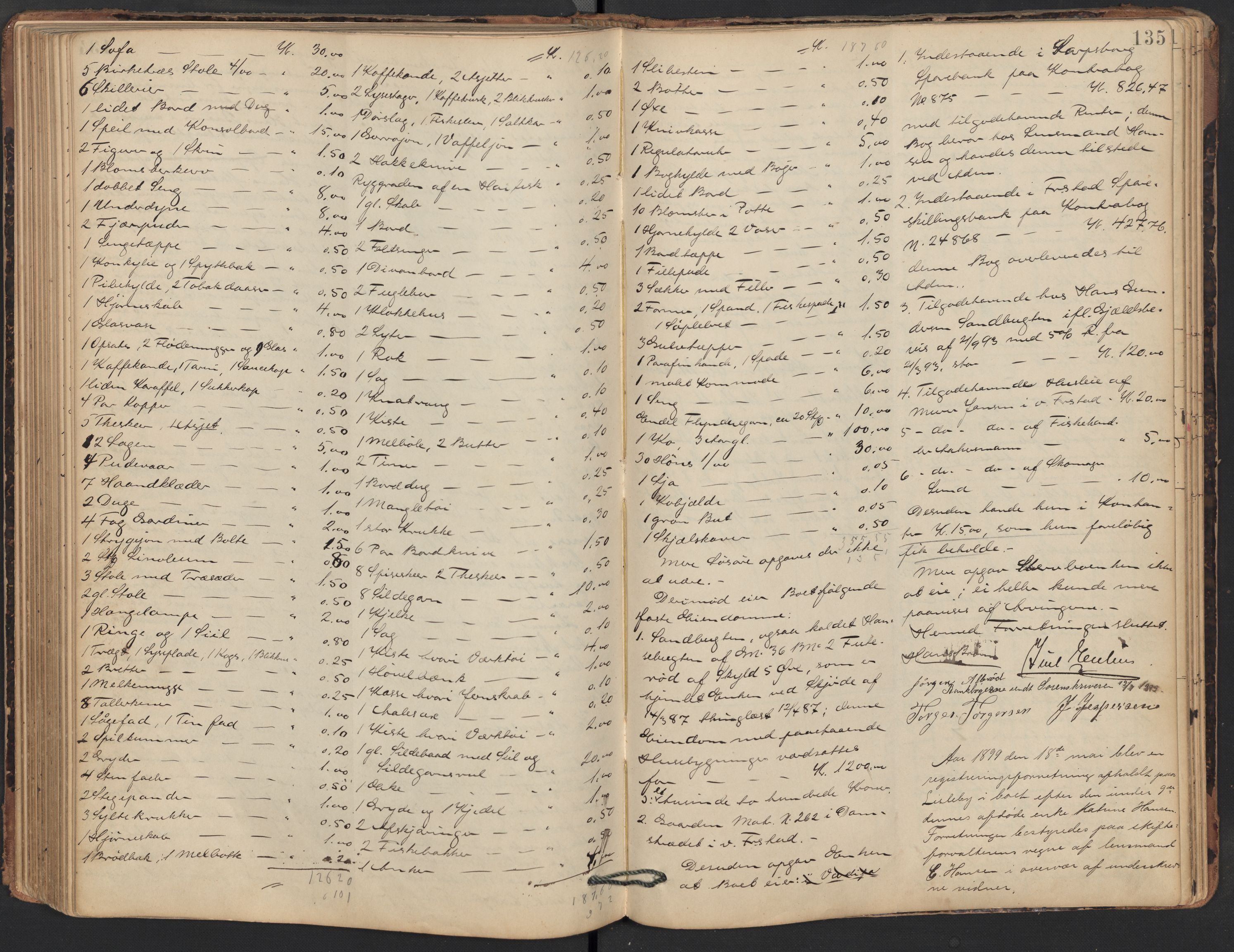 Glemmen lensmannskontor, AV/SAO-A-10123/H/Ha/Hab/L0004: Registreringsprotokoller, 1891-1899, s. 135