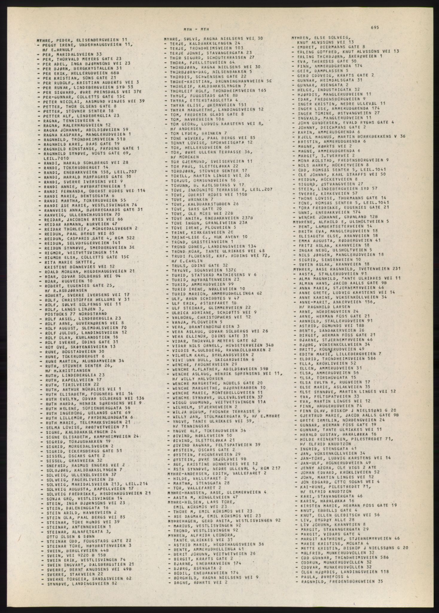 Kristiania/Oslo adressebok, PUBL/-, 1980-1981, s. 695