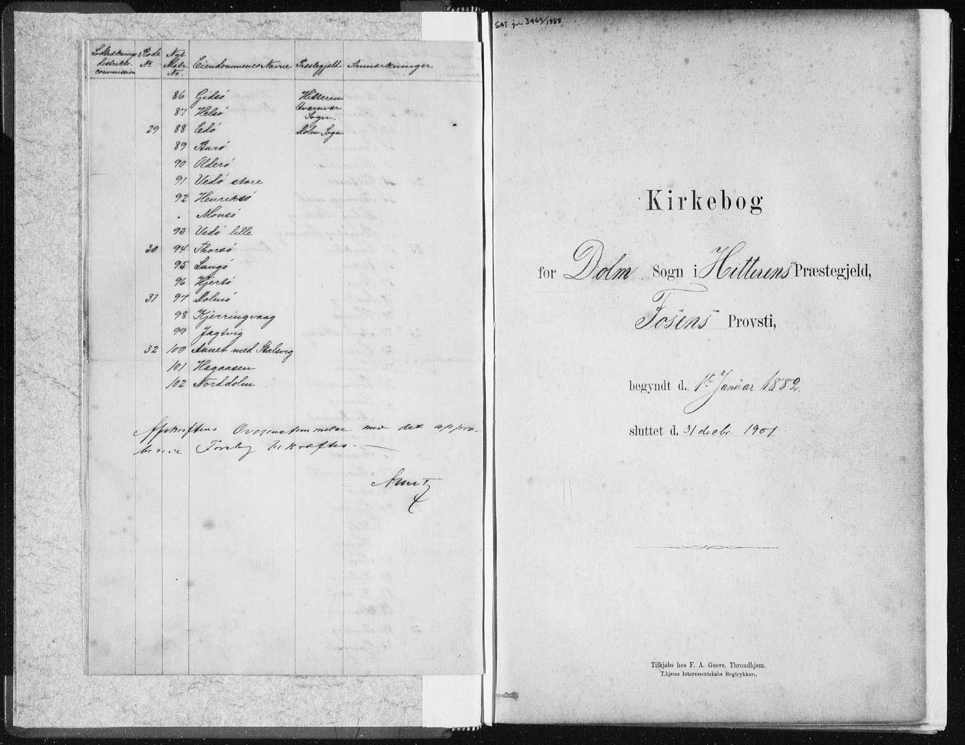 Ministerialprotokoller, klokkerbøker og fødselsregistre - Sør-Trøndelag, SAT/A-1456/634/L0533: Ministerialbok nr. 634A09, 1882-1901