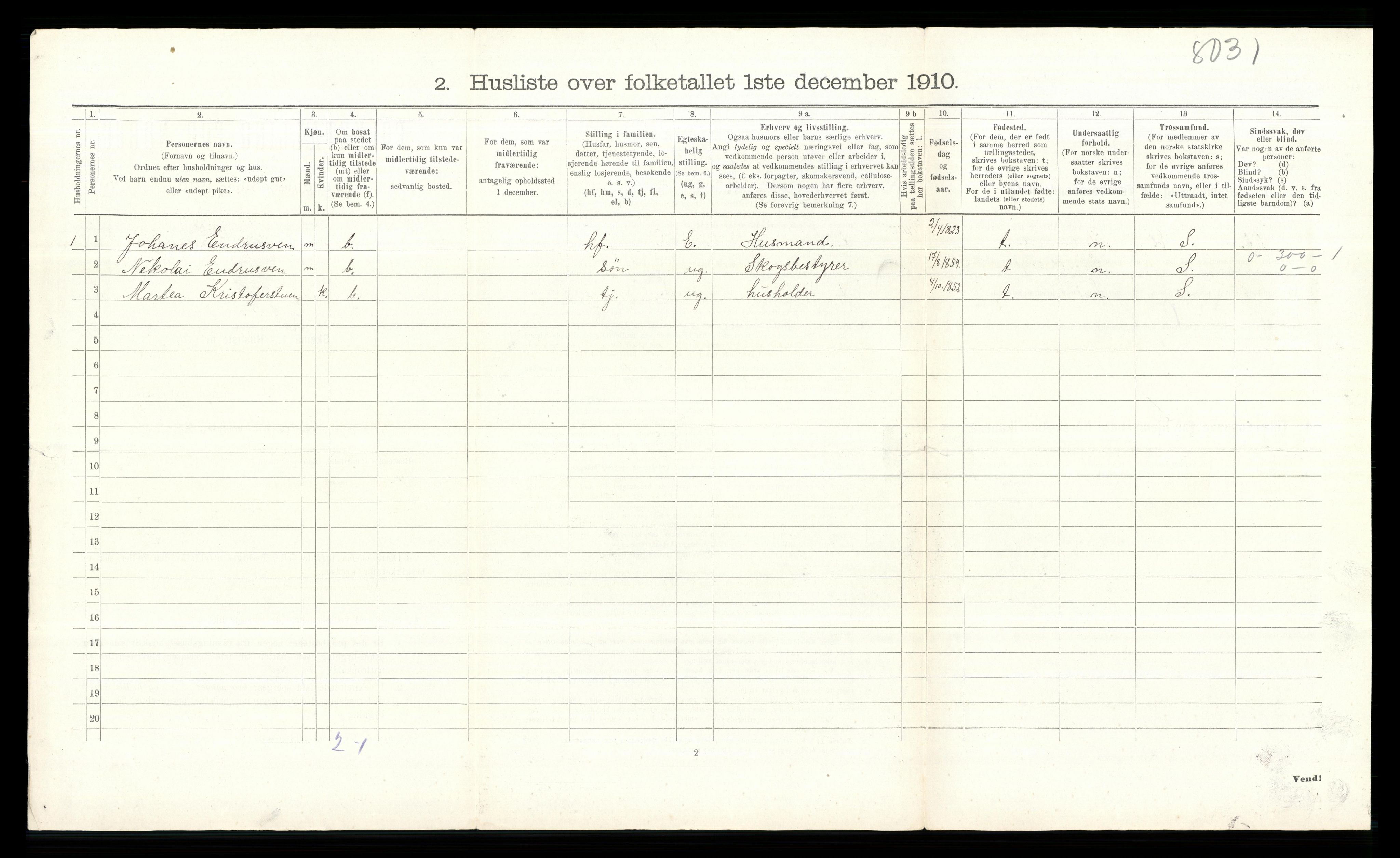 RA, Folketelling 1910 for 0536 Søndre Land herred, 1910, s. 1489