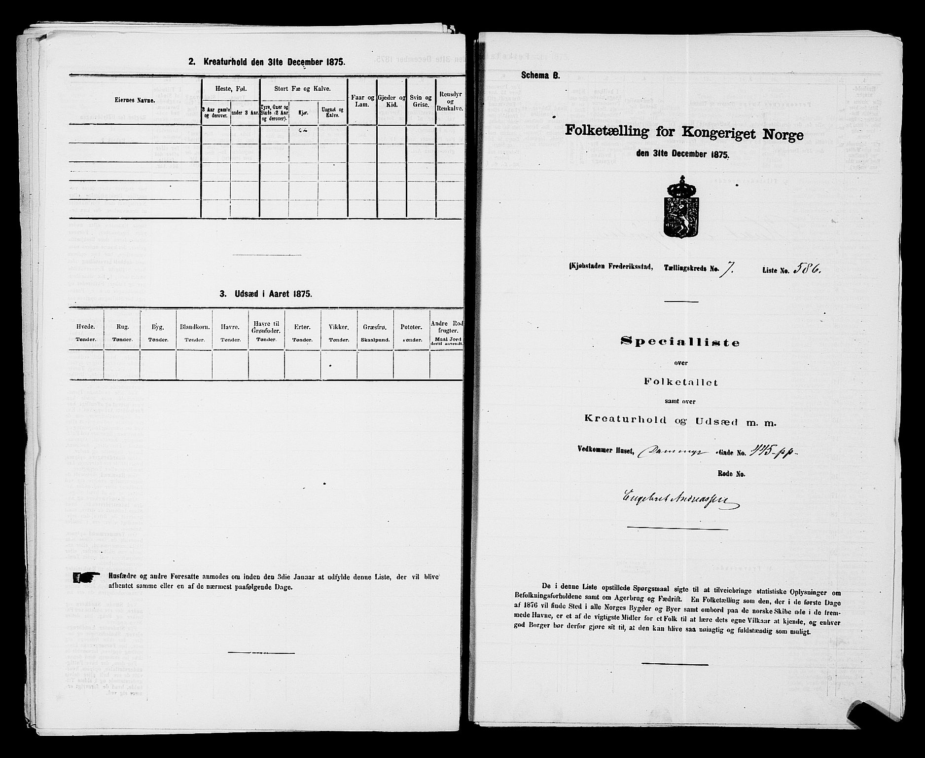 RA, Folketelling 1875 for 0103B Fredrikstad prestegjeld, Fredrikstad kjøpstad, 1875, s. 1337