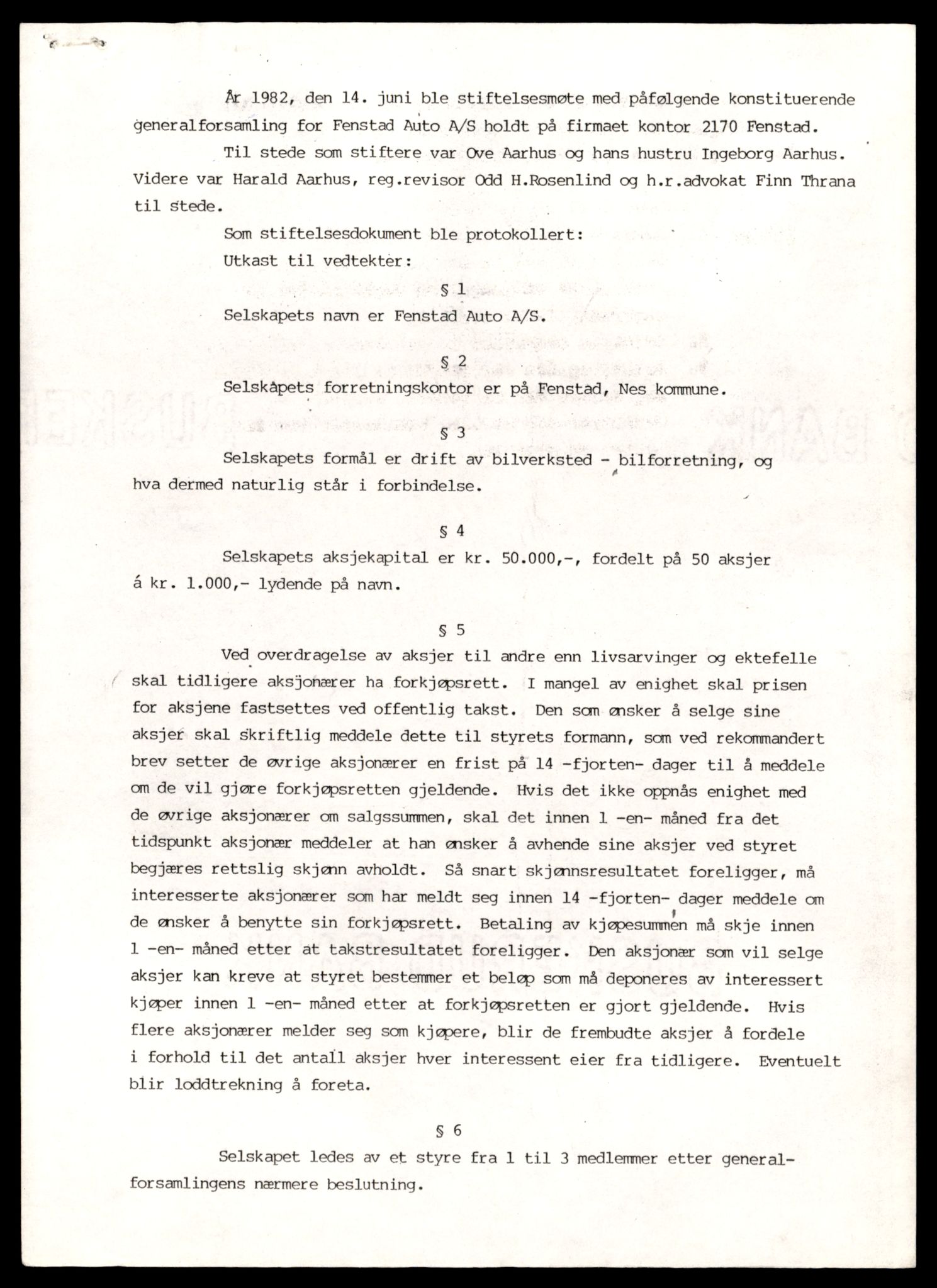 Nes tingrett, AV/SAT-A-10548/K/Ke/Keb/L0012: Aksjeselskap, Fen - Gle, 1944-1990, s. 5