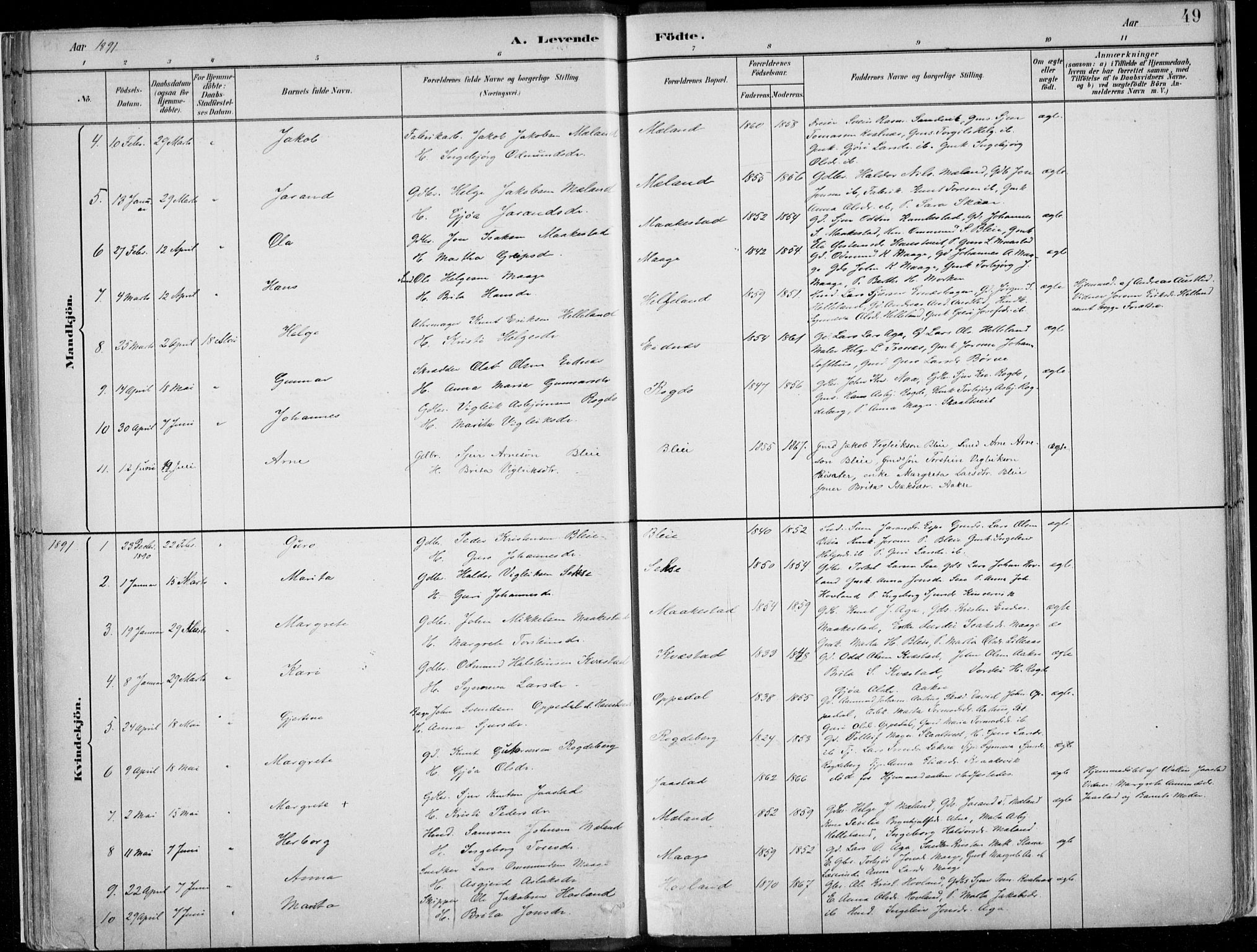 Ullensvang sokneprestembete, AV/SAB-A-78701/H/Haa: Ministerialbok nr. B  1, 1882-1918, s. 49
