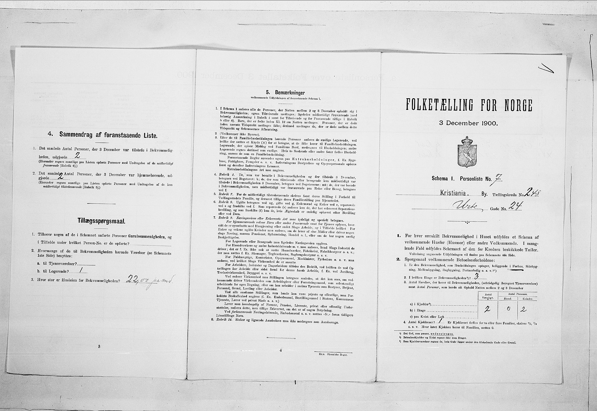 SAO, Folketelling 1900 for 0301 Kristiania kjøpstad, 1900, s. 108817