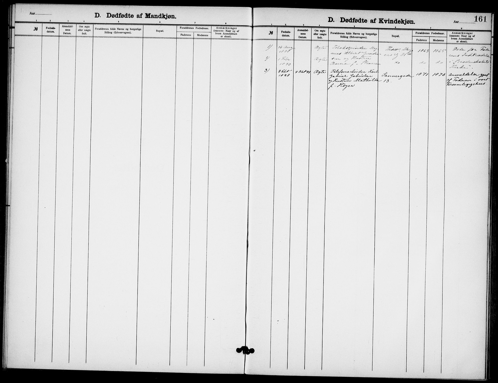Broderskapets kirke Oslo , AV/SAO-PAO-0221/A/L0001: Dissenterprotokoll nr. 1, 1880-1935, s. 161