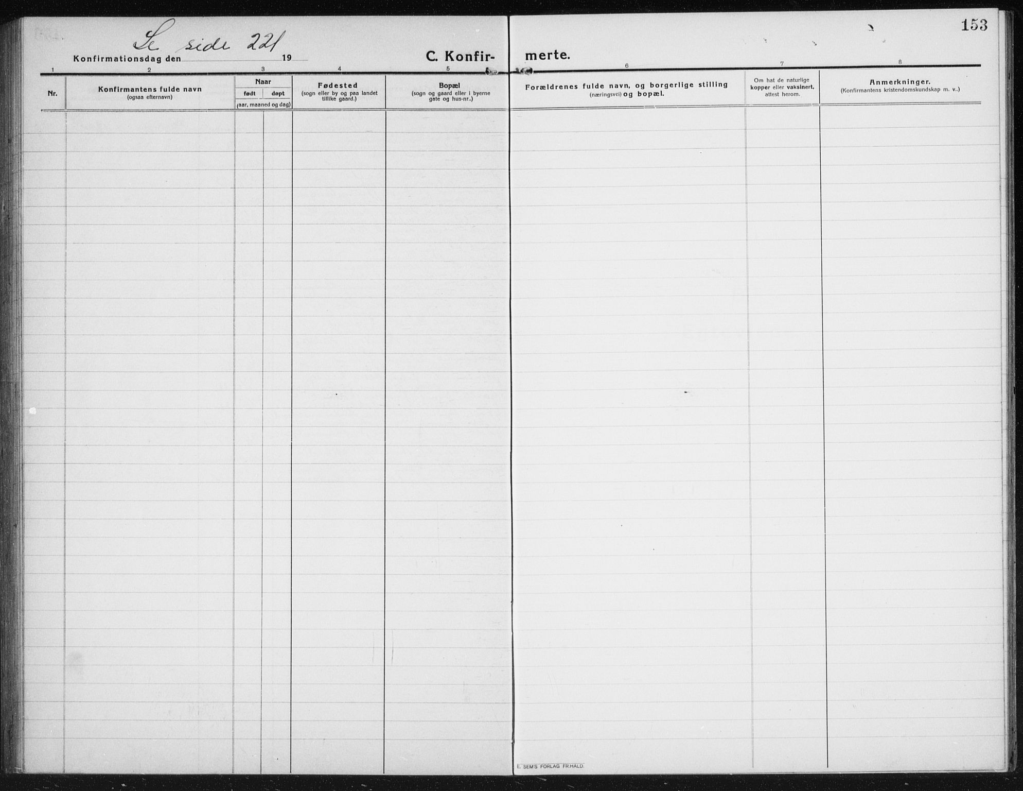 Kvinesdal sokneprestkontor, SAK/1111-0026/F/Fb/Fbb/L0004: Klokkerbok nr. B 4, 1917-1938, s. 153