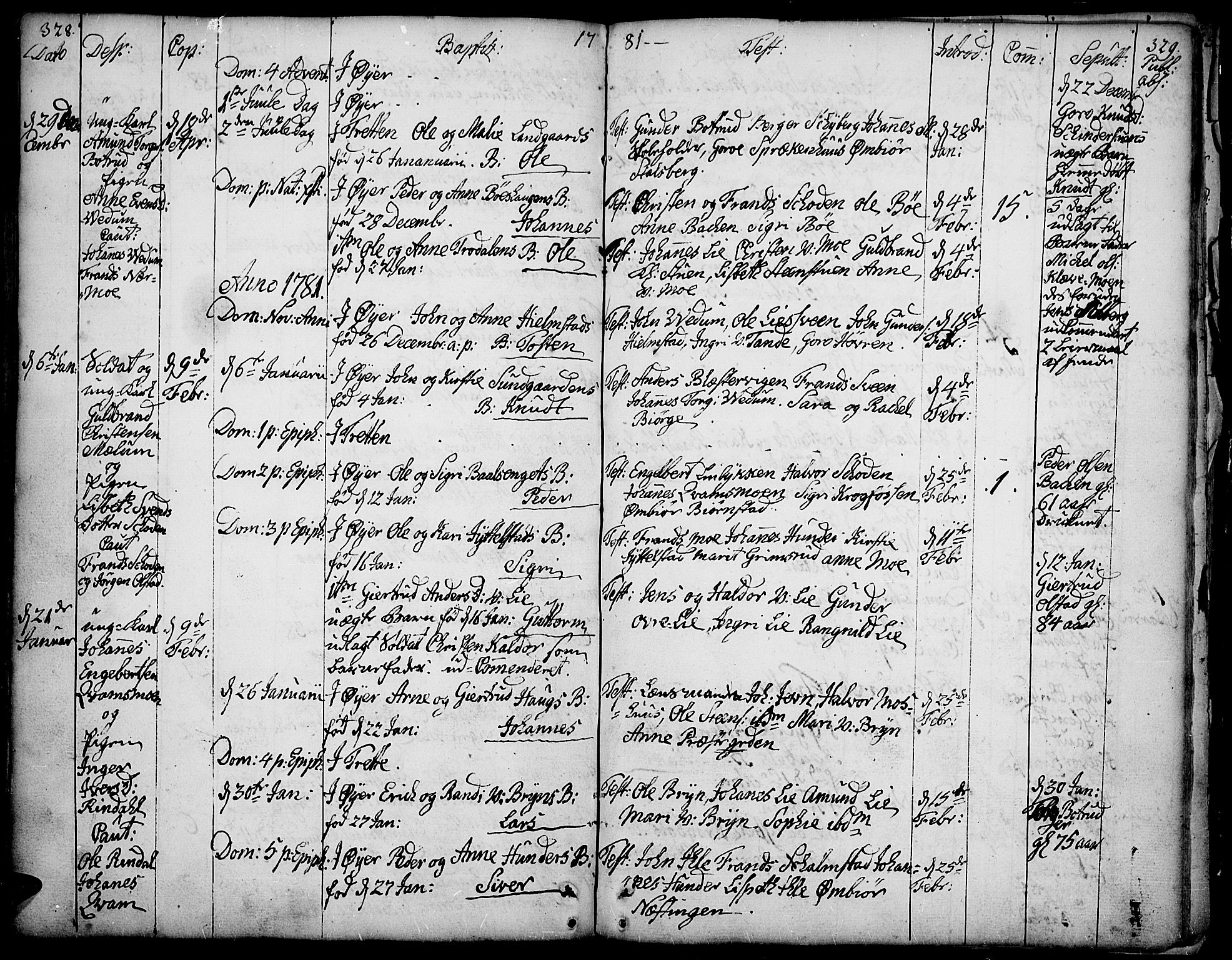 Øyer prestekontor, AV/SAH-PREST-084/H/Ha/Haa/L0002: Ministerialbok nr. 2, 1733-1784, s. 328-329