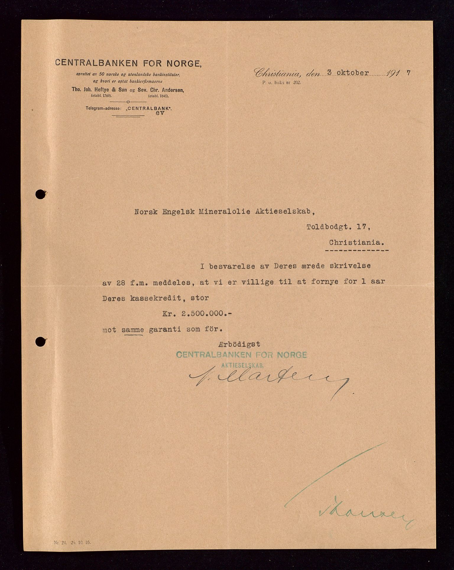 Pa 1521 - A/S Norske Shell, AV/SAST-A-101915/E/Ea/Eaa/L0002: Sjefskorrespondanse, 1917-1918, s. 91
