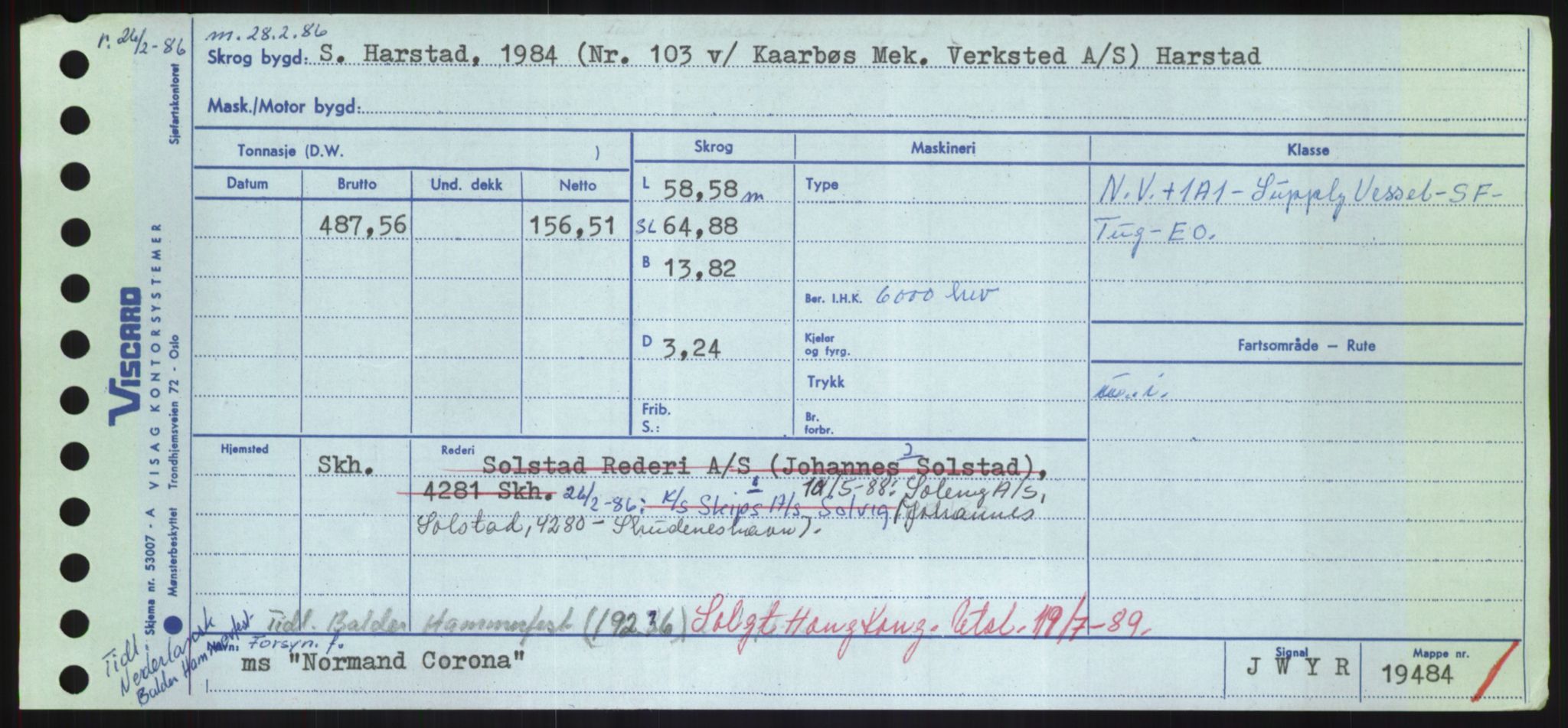 Sjøfartsdirektoratet med forløpere, Skipsmålingen, RA/S-1627/H/Hd/L0027: Fartøy, Norhop-Nør, s. 51