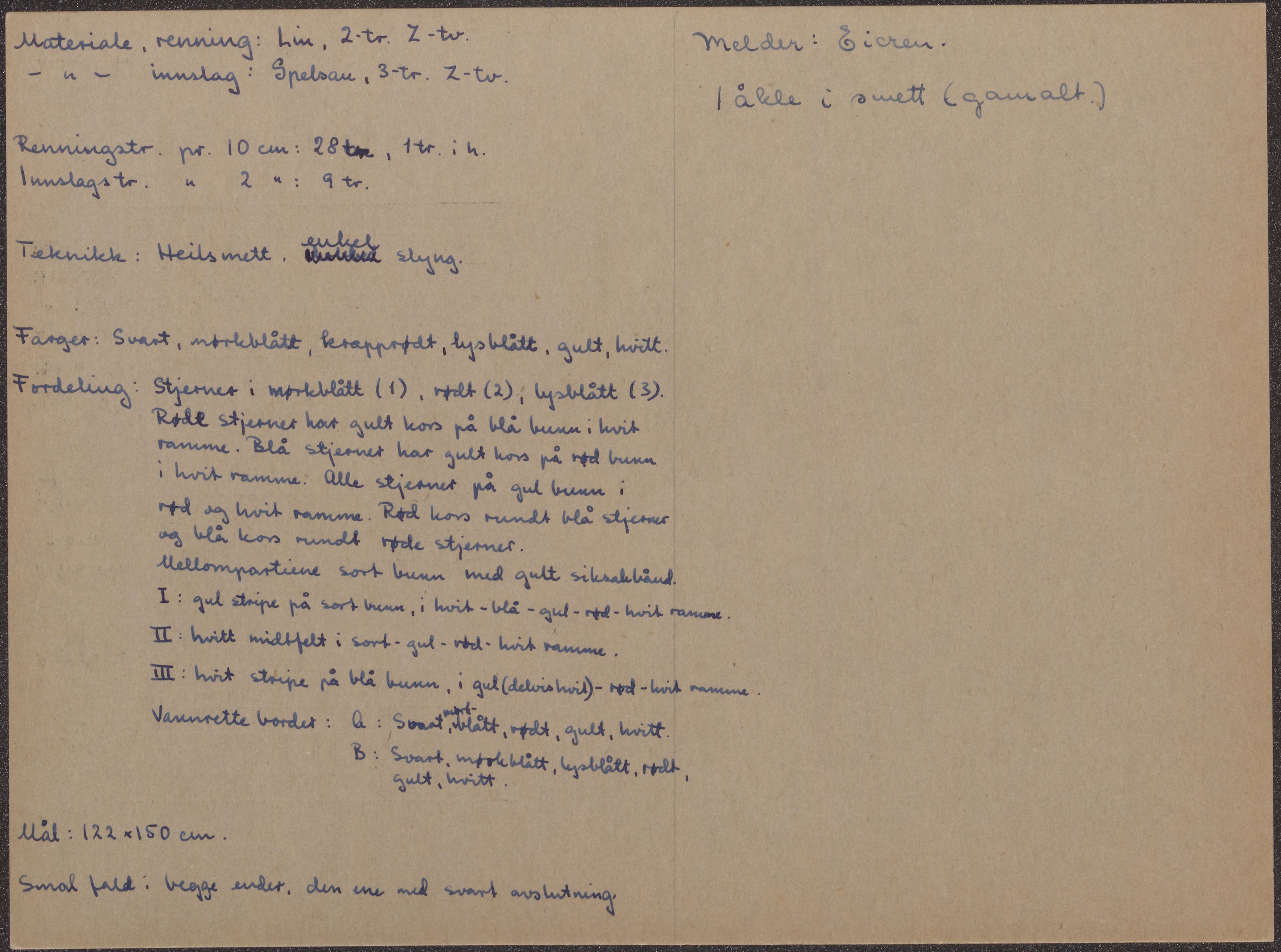 Åkleprosjektet 1957, UMB/A008/F/Fa/L0001/0002: Registreringskort Smettåkle A-H / Smettåkler F-G, 1957