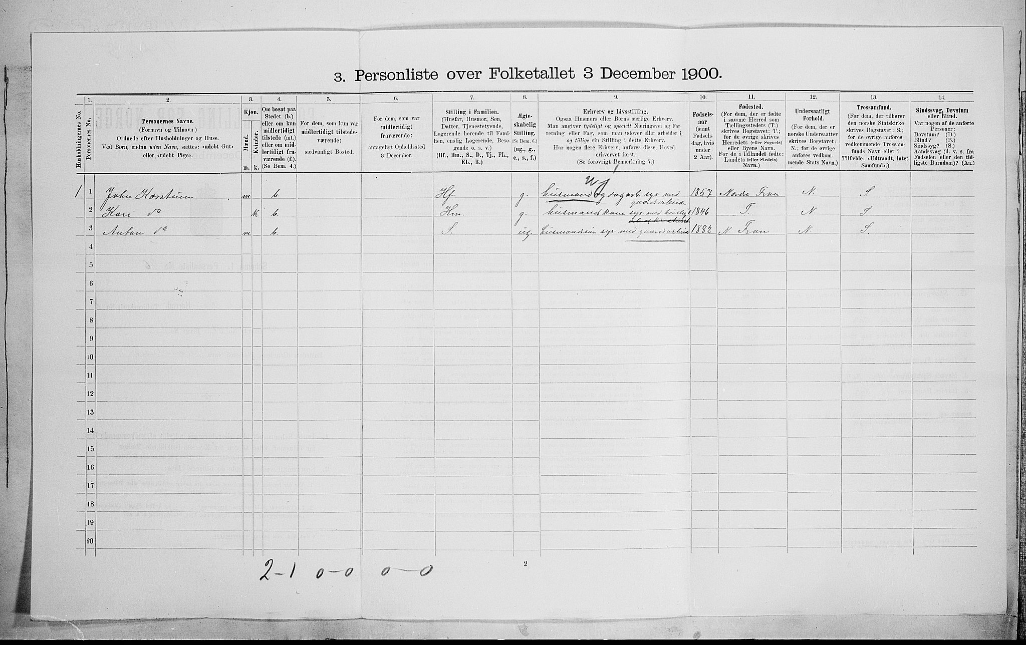 SAH, Folketelling 1900 for 0519 Sør-Fron herred, 1900, s. 552