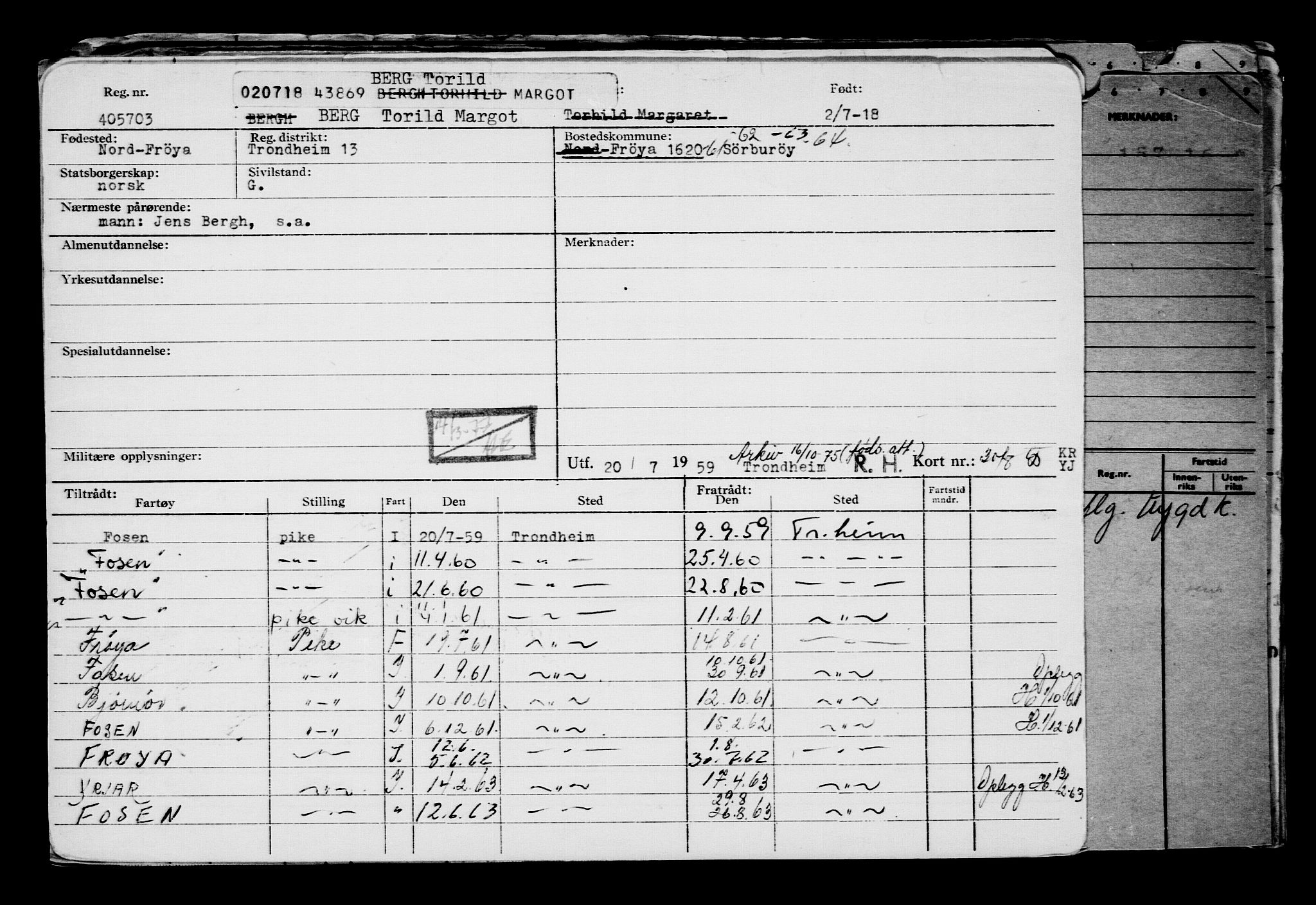 Direktoratet for sjømenn, AV/RA-S-3545/G/Gb/L0160: Hovedkort, 1918, s. 36