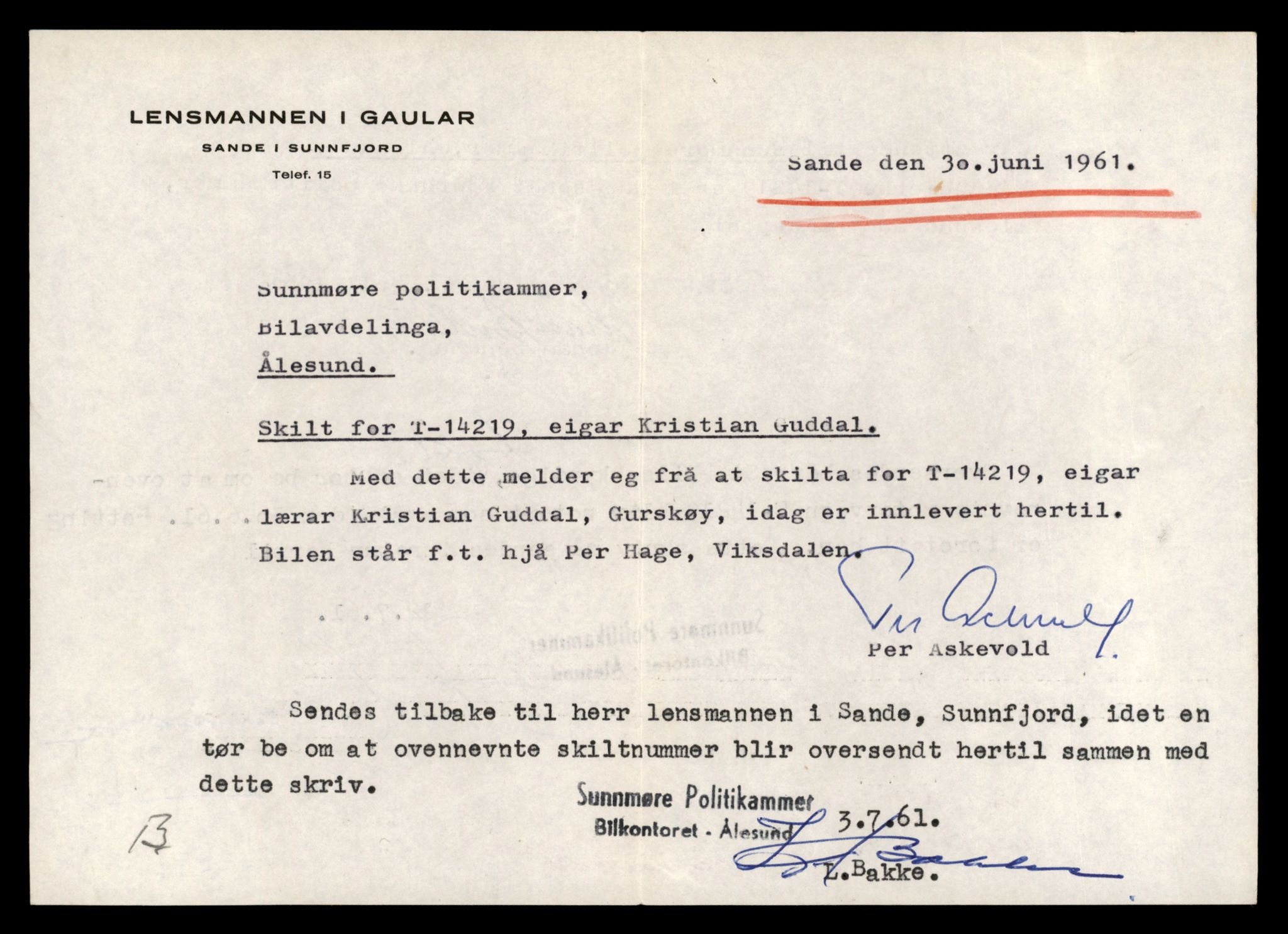 Møre og Romsdal vegkontor - Ålesund trafikkstasjon, AV/SAT-A-4099/F/Fe/L0044: Registreringskort for kjøretøy T 14205 - T 14319, 1927-1998, s. 496