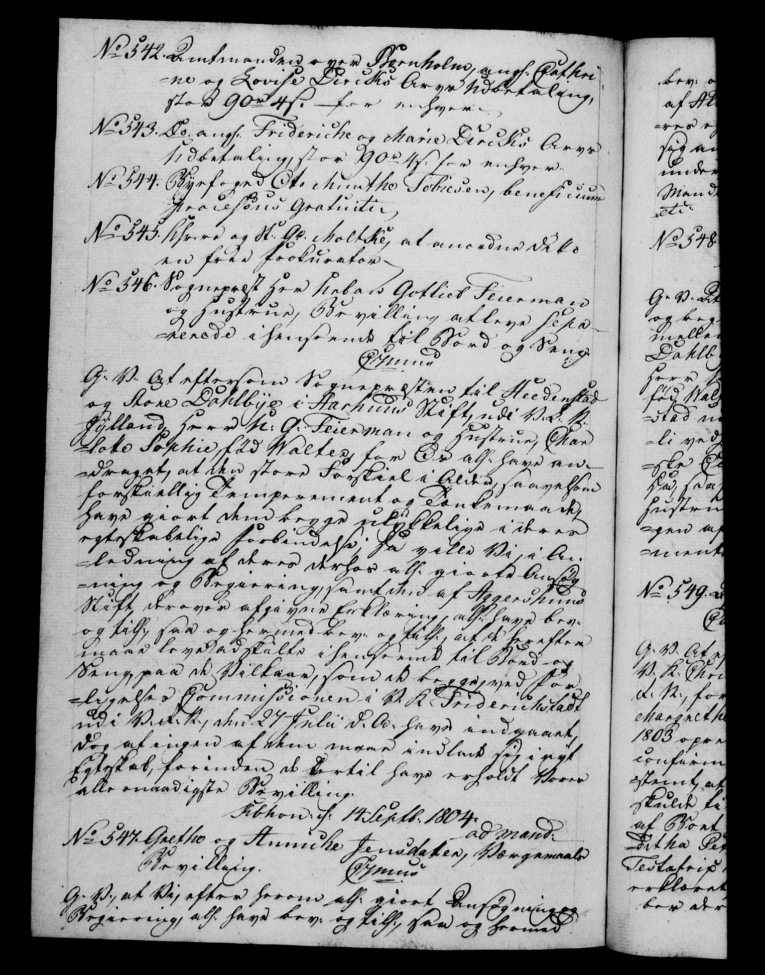 Danske Kanselli 1800-1814, AV/RA-EA-3024/H/Hf/Hfb/Hfba/L0002: Registranter, 1802-1804, s. 288b