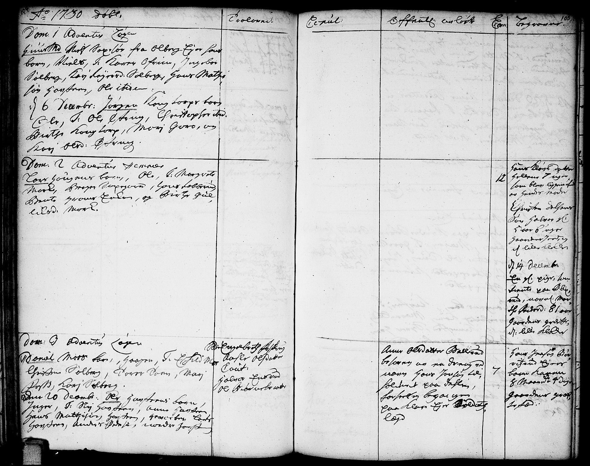 Høland prestekontor Kirkebøker, AV/SAO-A-10346a/F/Fa/L0002: Ministerialbok nr. I 2, 1728-1738, s. 104-105