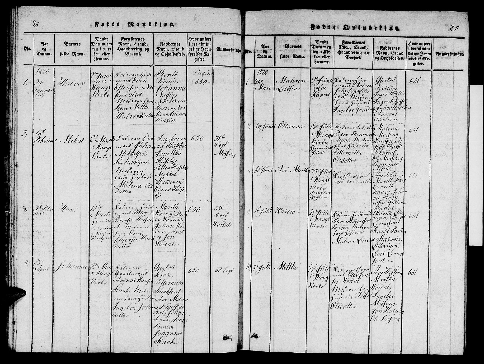 Ministerialprotokoller, klokkerbøker og fødselsregistre - Nord-Trøndelag, SAT/A-1458/714/L0132: Klokkerbok nr. 714C01, 1817-1824, s. 24-25