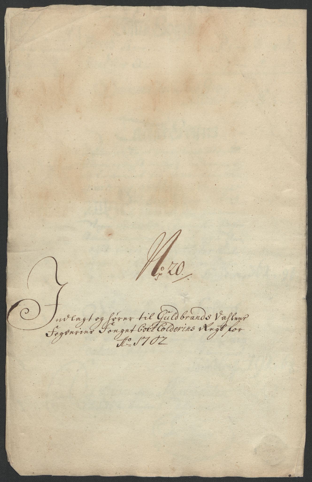 Rentekammeret inntil 1814, Reviderte regnskaper, Fogderegnskap, RA/EA-4092/R17/L1175: Fogderegnskap Gudbrandsdal, 1702, s. 204