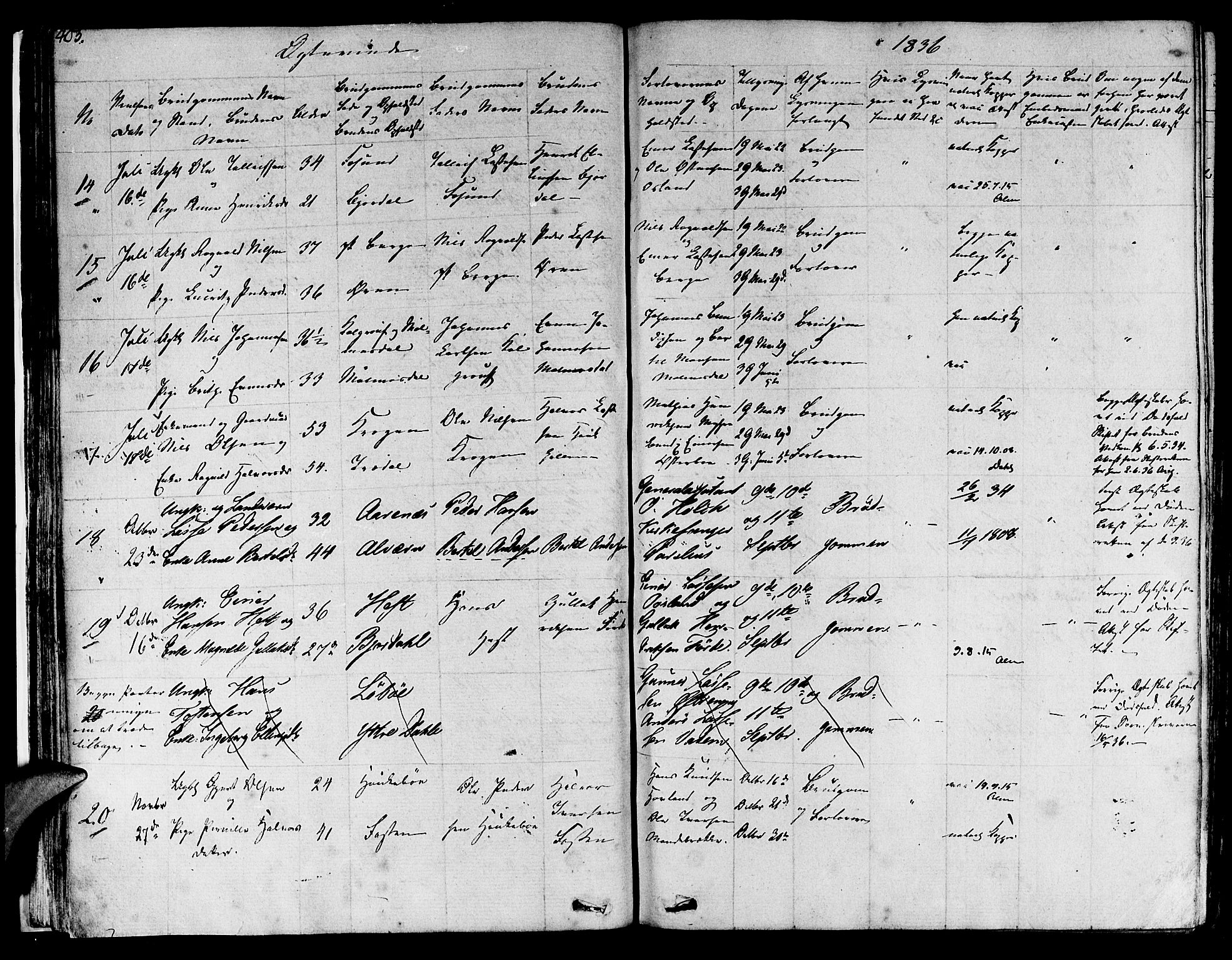 Lavik sokneprestembete, AV/SAB-A-80901: Ministerialbok nr. A 2II, 1821-1842, s. 403