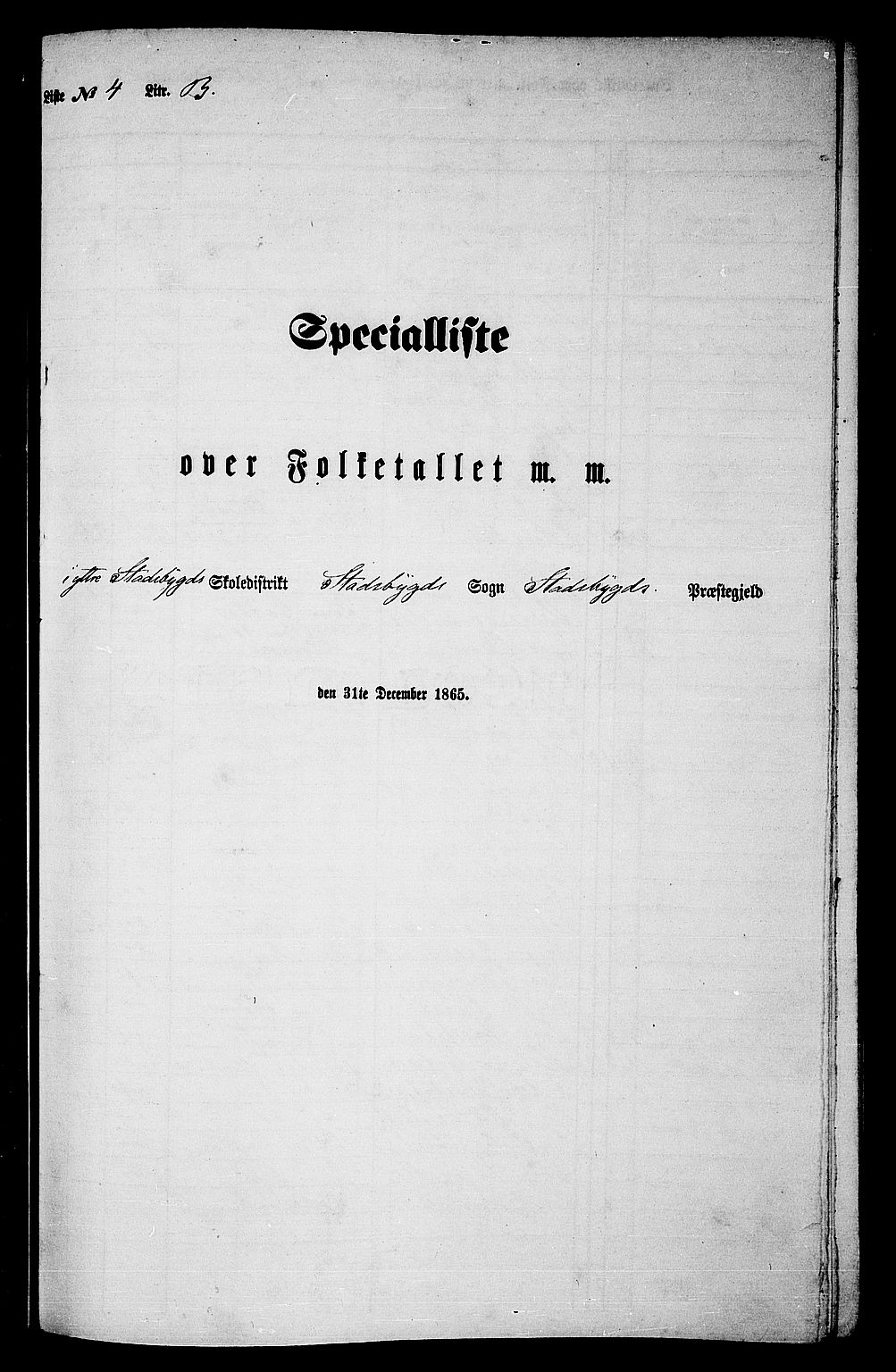 RA, Folketelling 1865 for 1625P Stadsbygd prestegjeld, 1865, s. 76