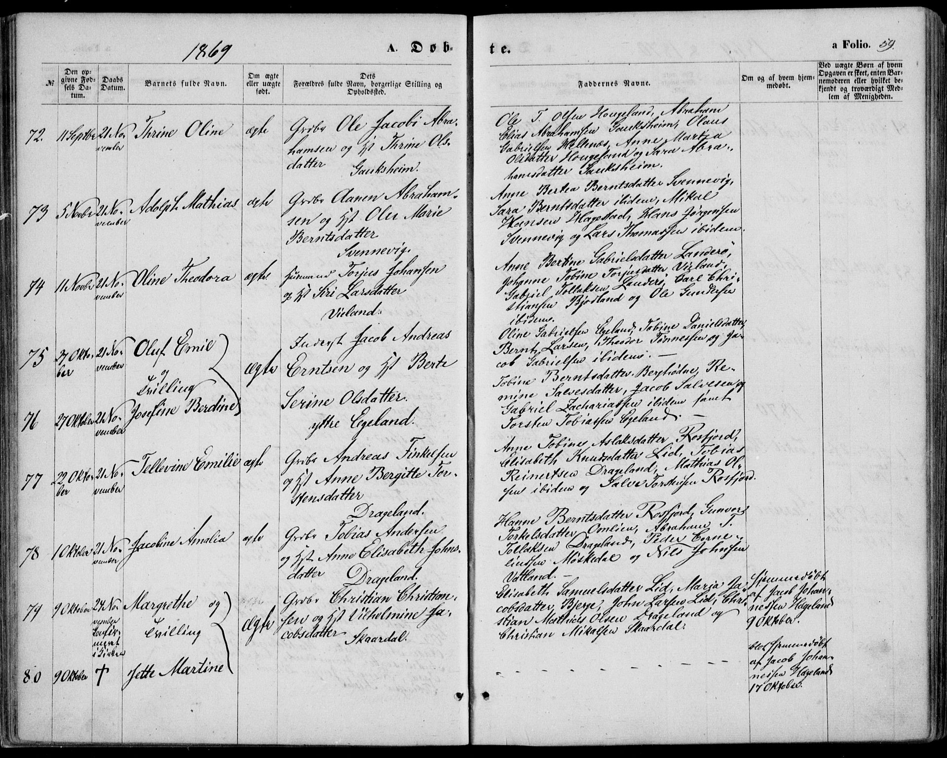 Lyngdal sokneprestkontor, AV/SAK-1111-0029/F/Fa/Fac/L0010: Ministerialbok nr. A 10, 1865-1878, s. 59