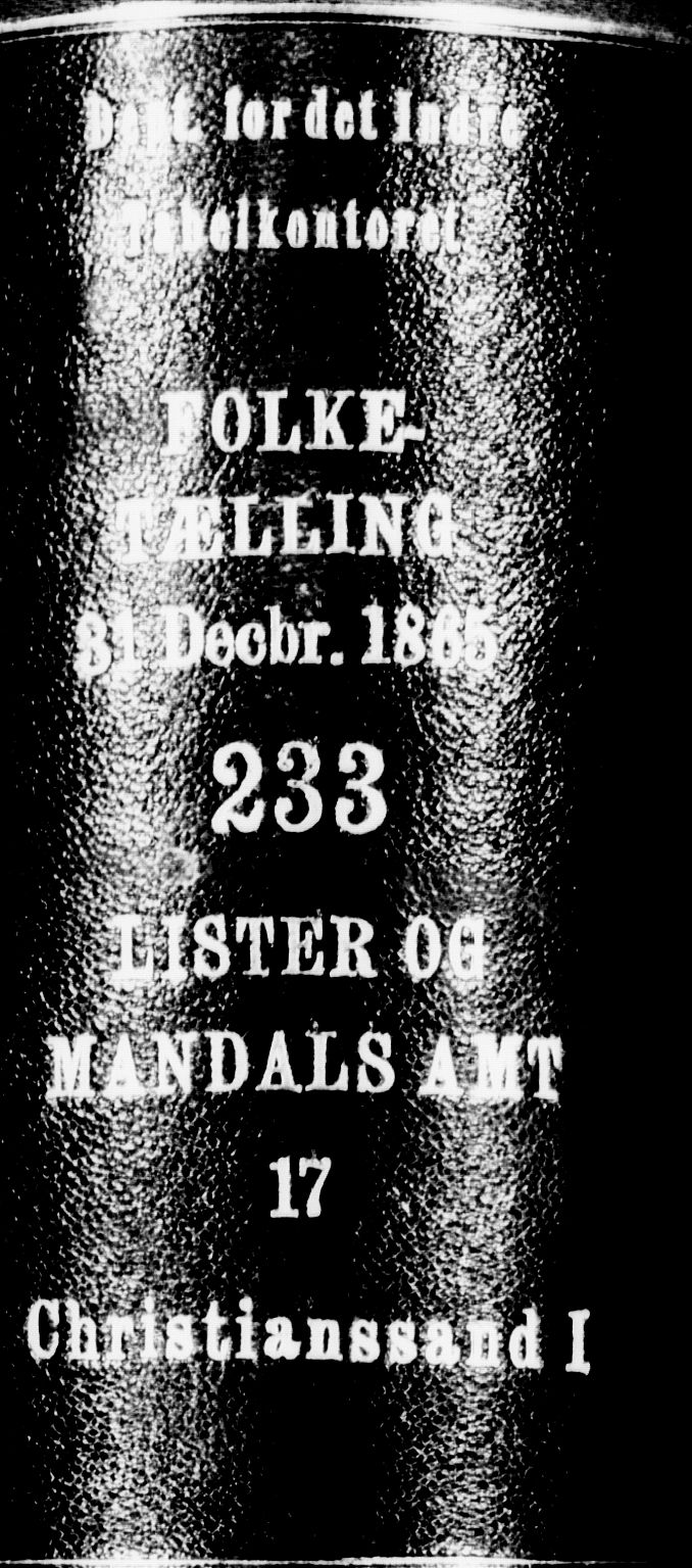 RA, Folketelling 1865 for 1001P Kristiansand prestegjeld, 1865, s. 2