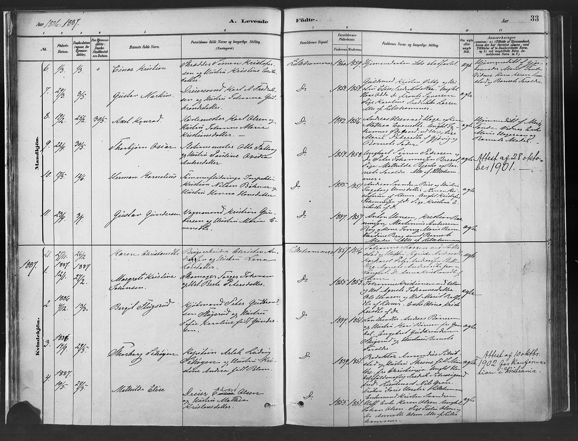 Fåberg prestekontor, AV/SAH-PREST-086/H/Ha/Haa/L0010: Ministerialbok nr. 10, 1879-1900, s. 33