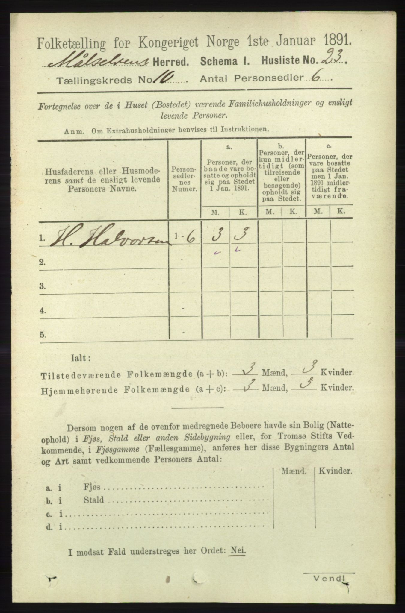 RA, Folketelling 1891 for 1924 Målselv herred, 1891, s. 2981