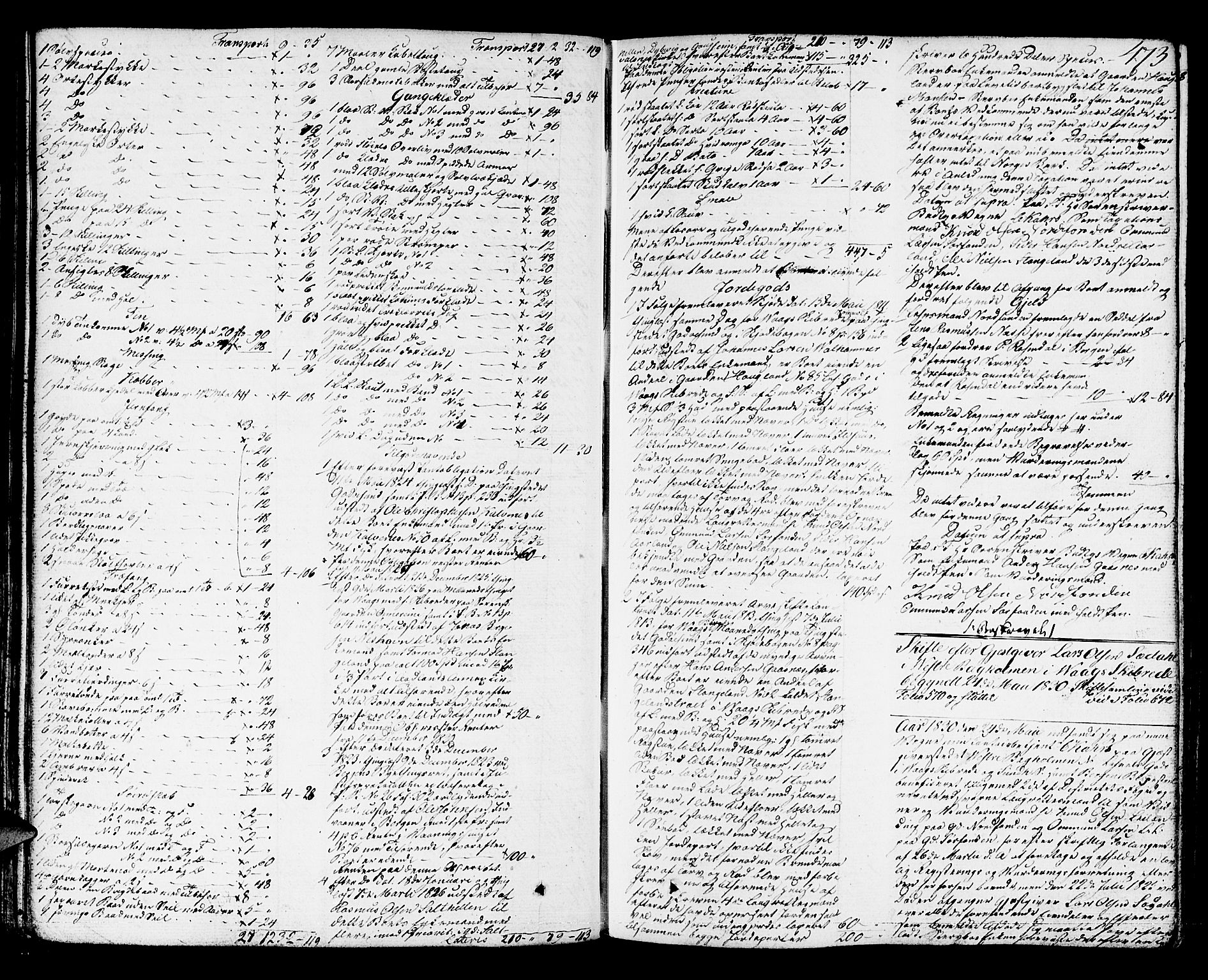 Sunnhordland sorenskrivar, SAB/A-2401/1/H/Ha/Had/L0003: Skifteprotokollar. Føyen, Fjære og Våg. Fol. 365- ut. Register i protokoll., 1828-1834, s. 472b-473a