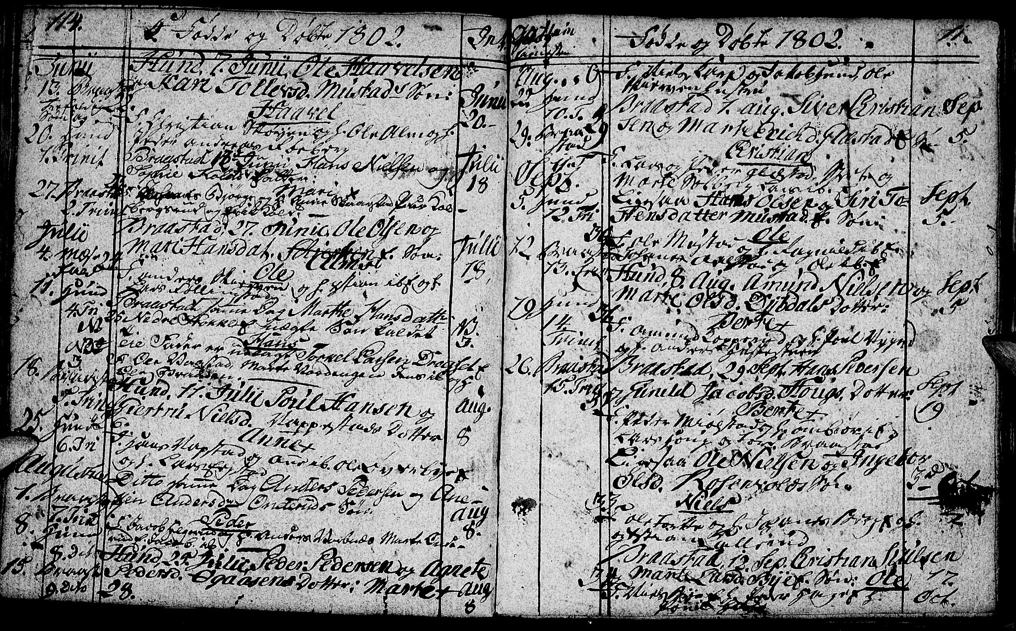Vardal prestekontor, AV/SAH-PREST-100/H/Ha/Hab/L0002: Klokkerbok nr. 2, 1790-1803, s. 114-115